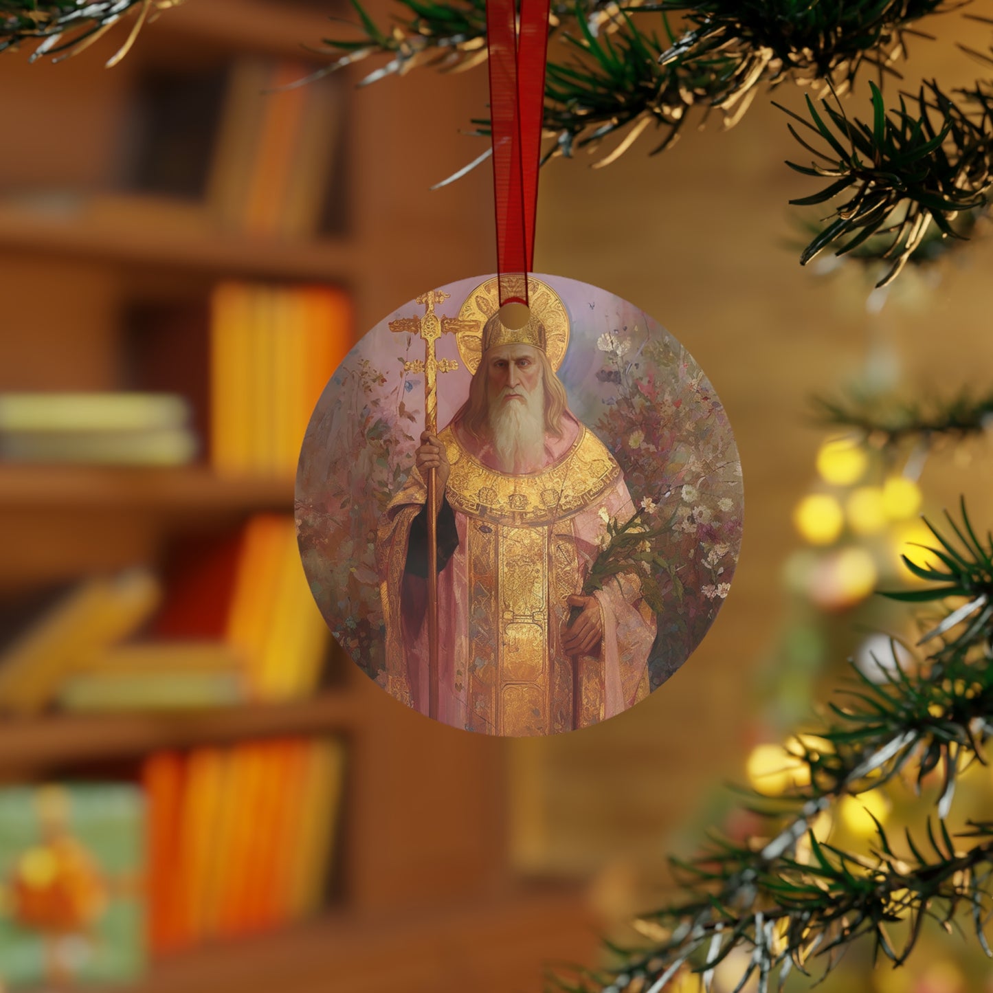 Saint Thorlak of Iceland - Religious Holiday Christmas Ornament and Keepsake - Double sided Keepsake Religious Ornament