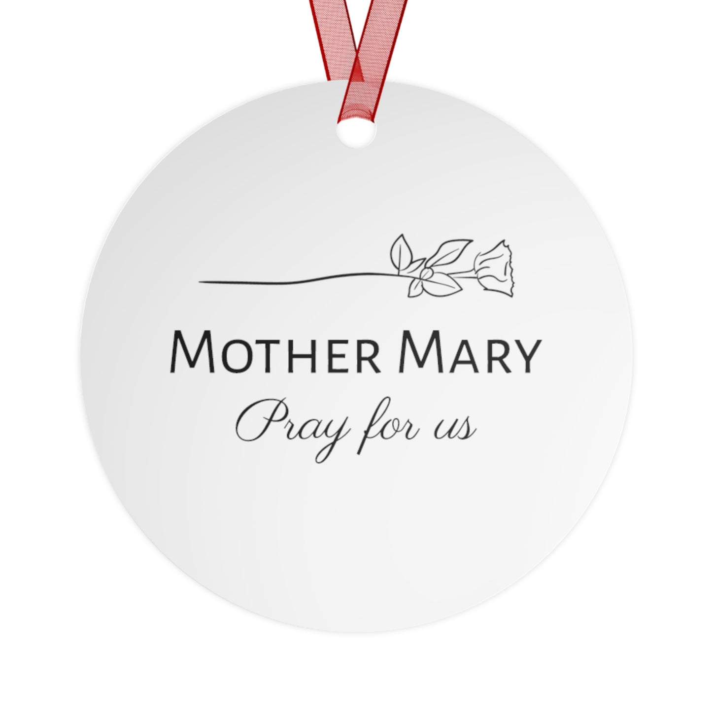 Radiant Mary : Mary in Art Metal Ornament - Religious Holiday Christmas Ornament and Keepsake - Double sided - Virgin Mary