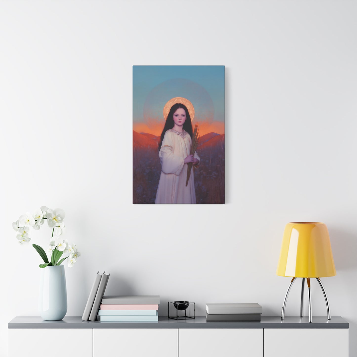 Saint Hope - Multiple Sizes - Catholic Home art - Museum Wrapped Canvas - Sanctified Souls Print - Martyr Saint