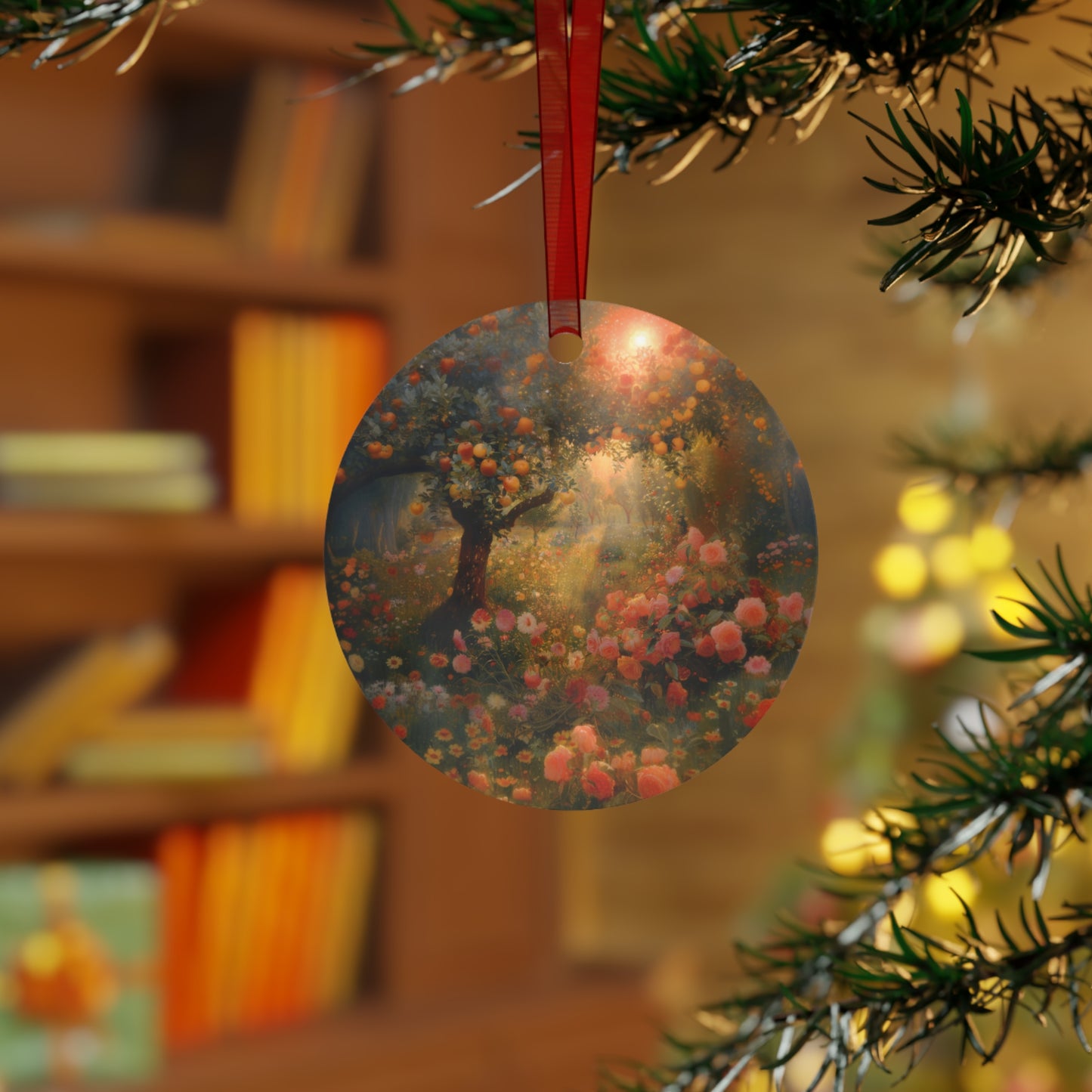 Eden in the Morning of the World - Metal Ornament - Religious Holiday Christmas Ornament and Keepsake