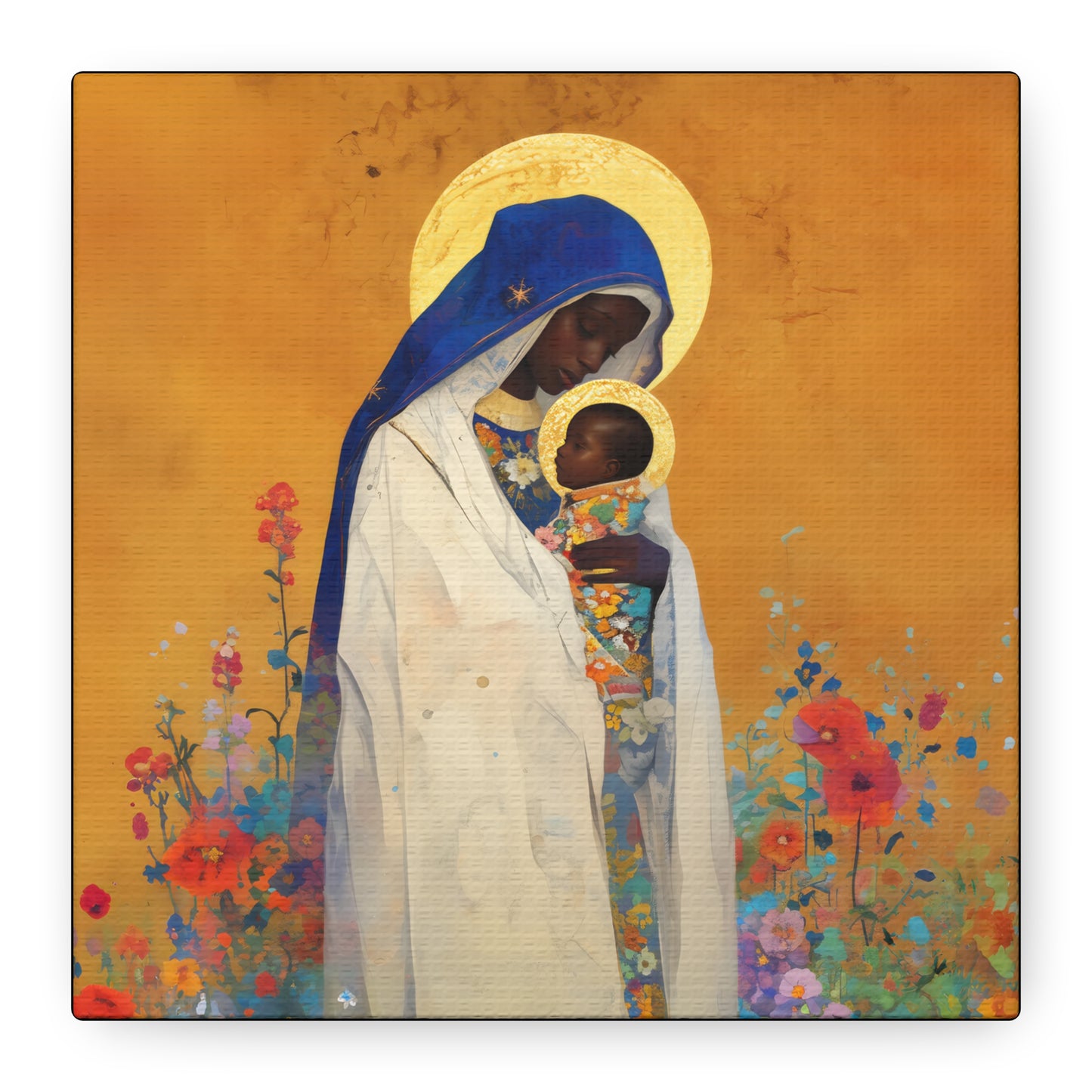 The Divine Embrace- Our Lady of Kibeho's Love - Museum Wrapped Canvas - Print - Religious Art for your Home - Christian print - Religious