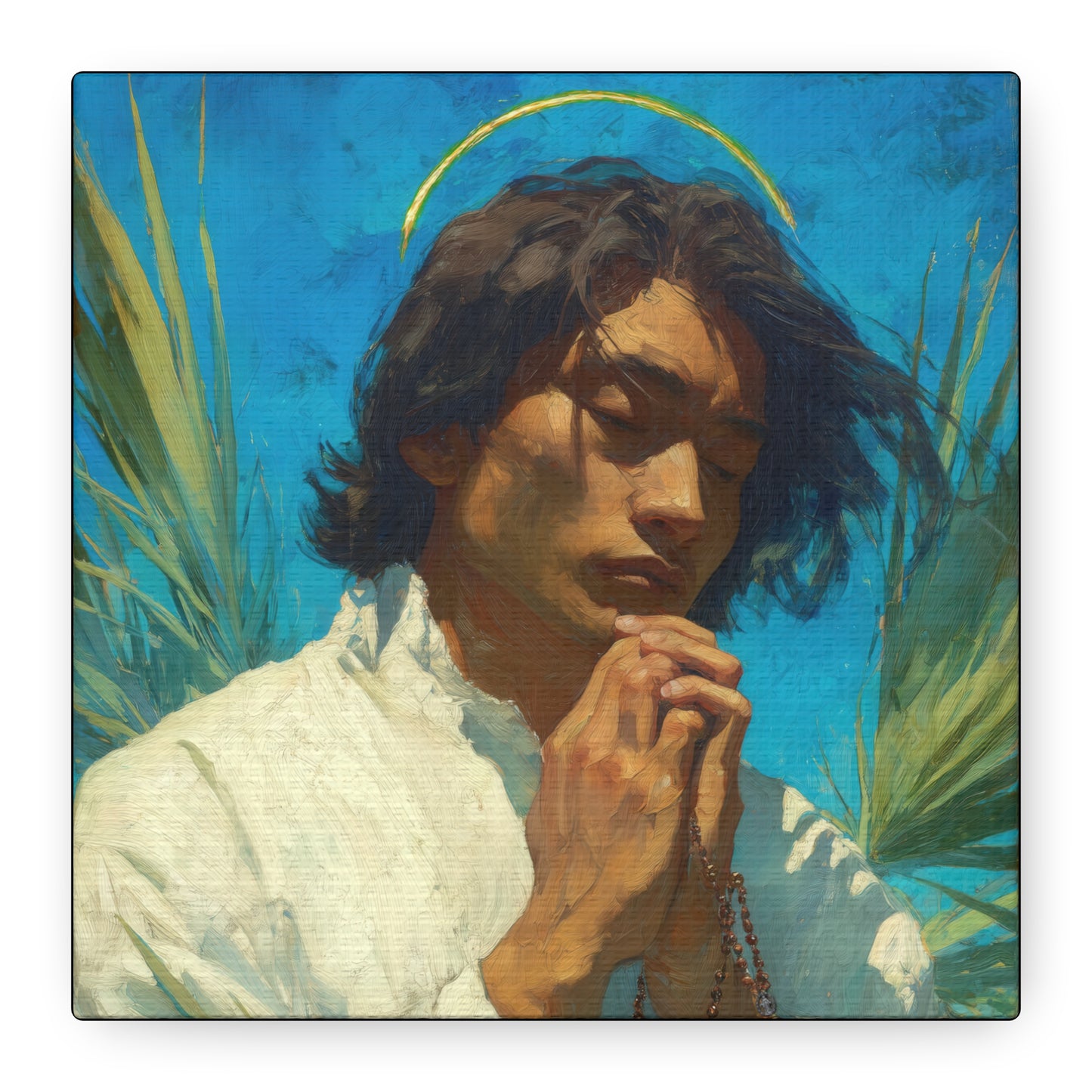 Saint Lorenzo Ruiz - Multiple Sizes - Catholic Home art - Museum Wrapped Canvas - Sanctified Souls Print - Catholic Martyr Art