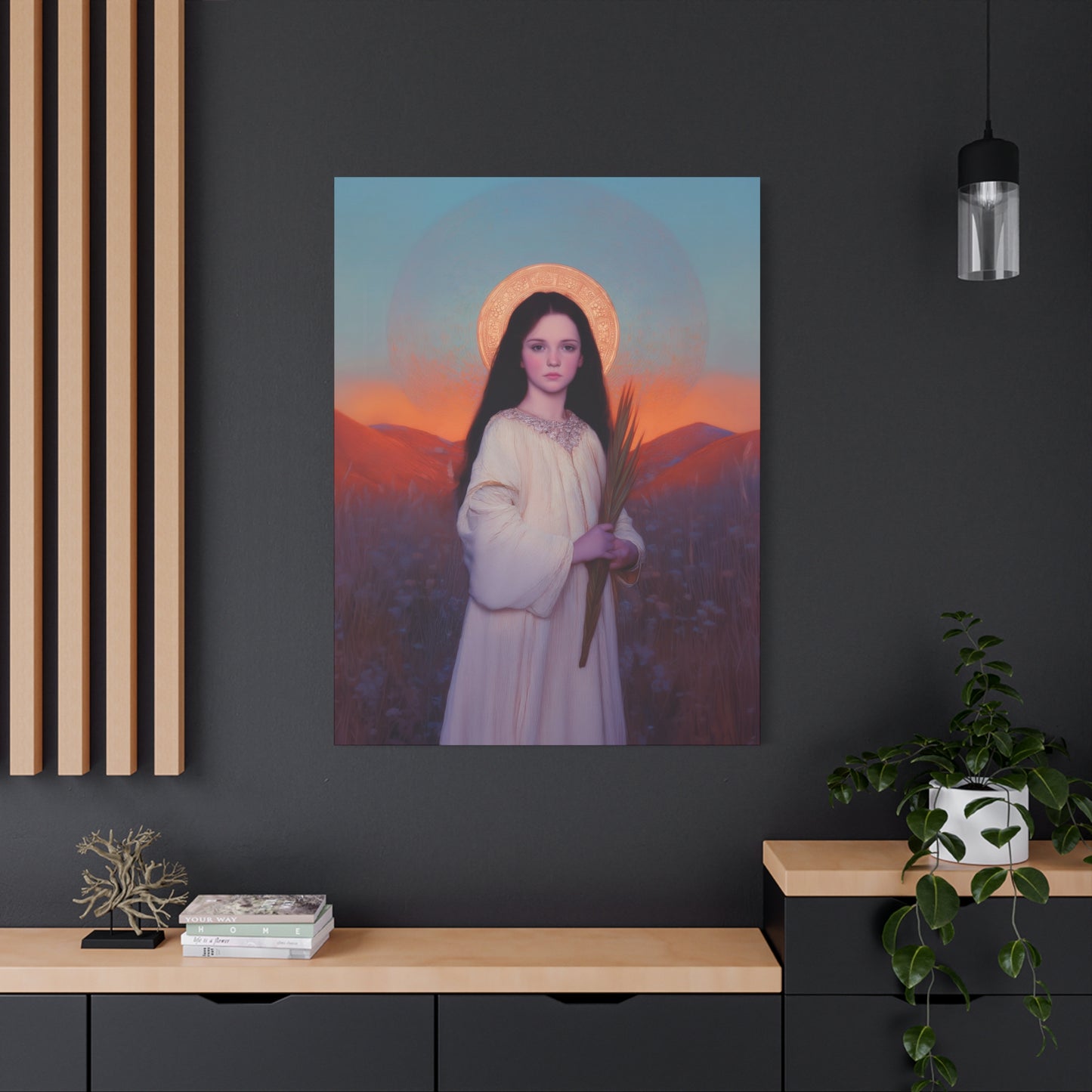 Saint Hope - Multiple Sizes - Catholic Home art - Museum Wrapped Canvas - Sanctified Souls Print - Martyr Saint