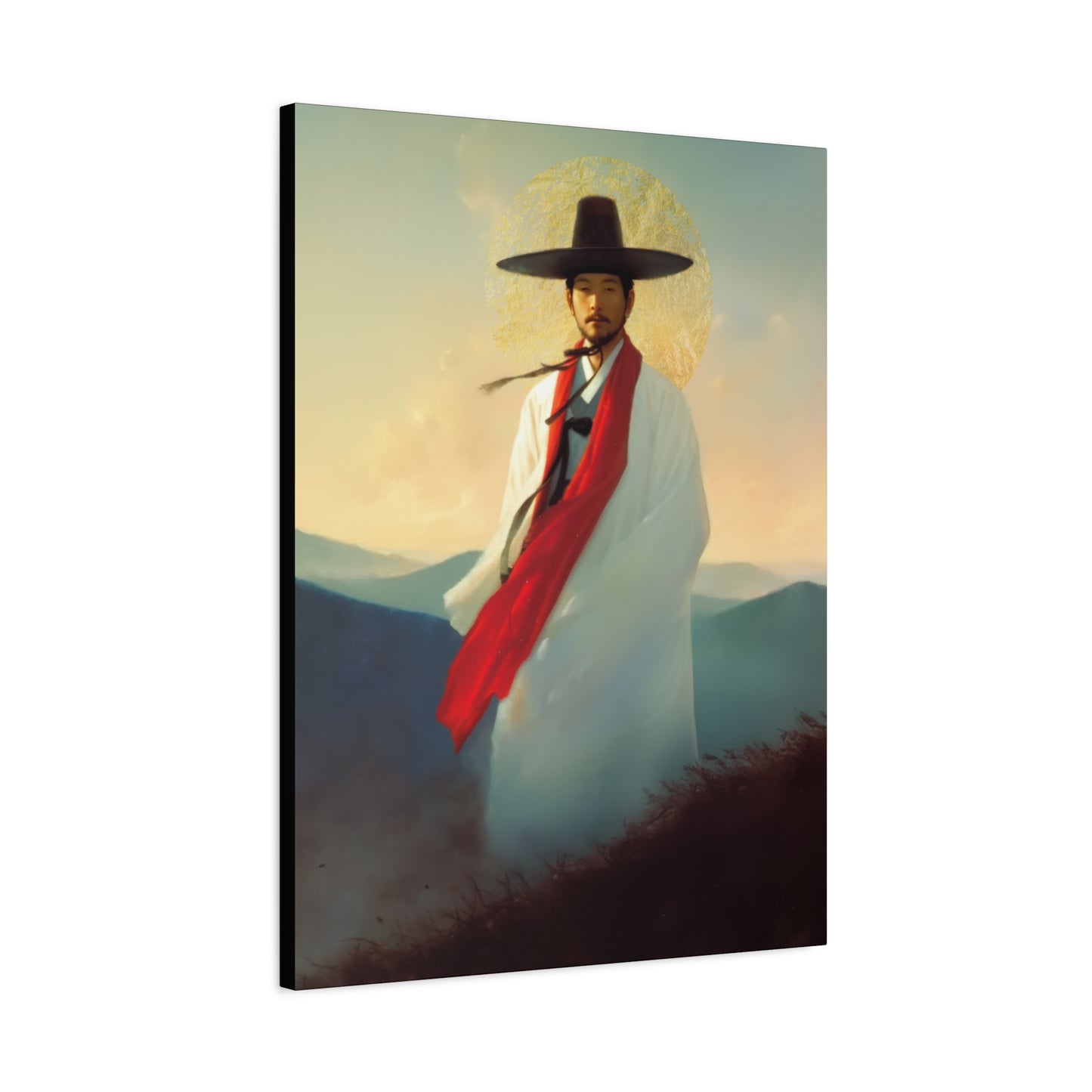 Saint Andrew Kim Taegon - Multiple Sizes - Catholic Home art - Museum Wrapped Canvas - Sanctified Souls Print - Martyr Saint