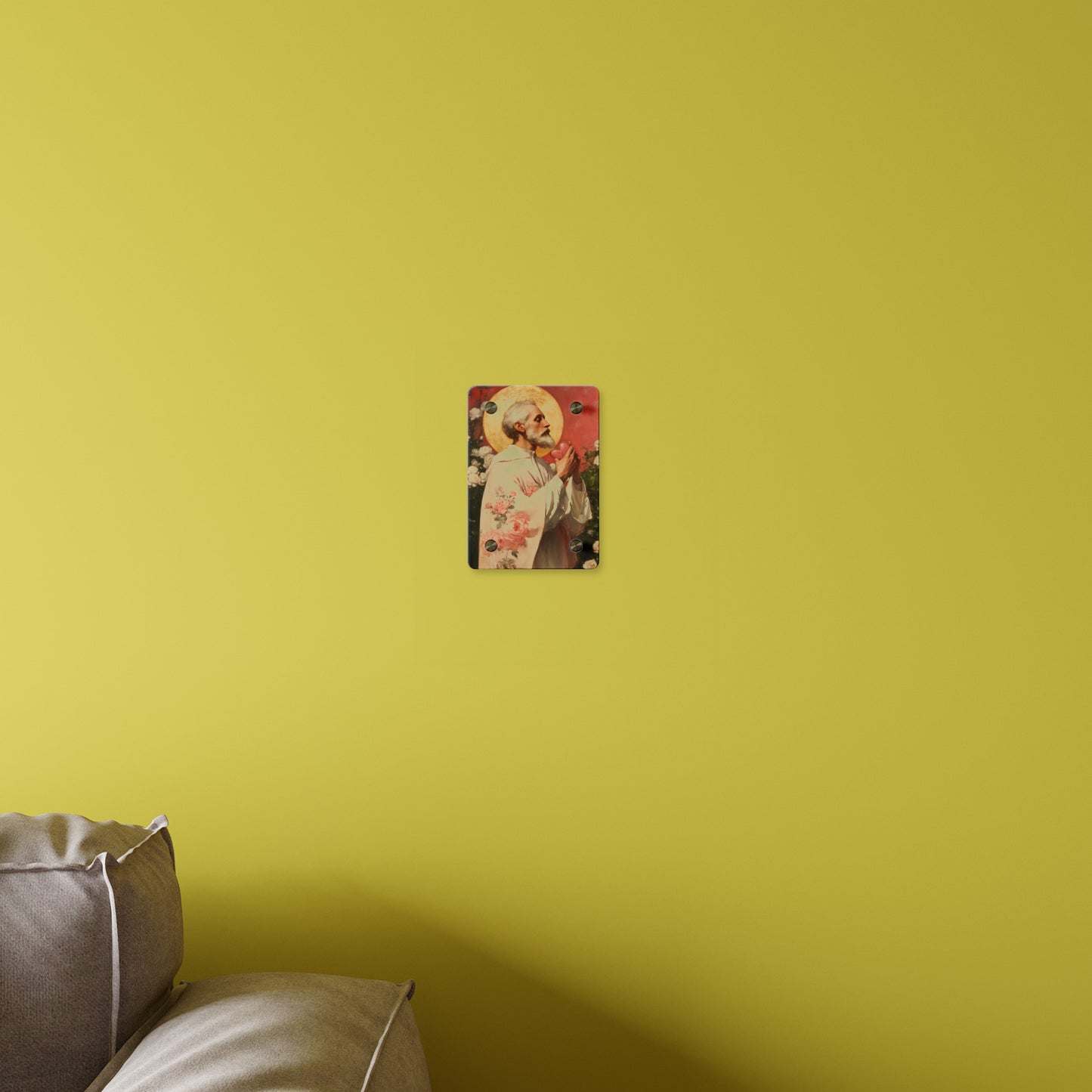 Saint Valentine Wall Art Panel - Ready to Hang Acrylic Print - Catholic Saint Art - Patron Saint Print - Catholic Saint Wall Art