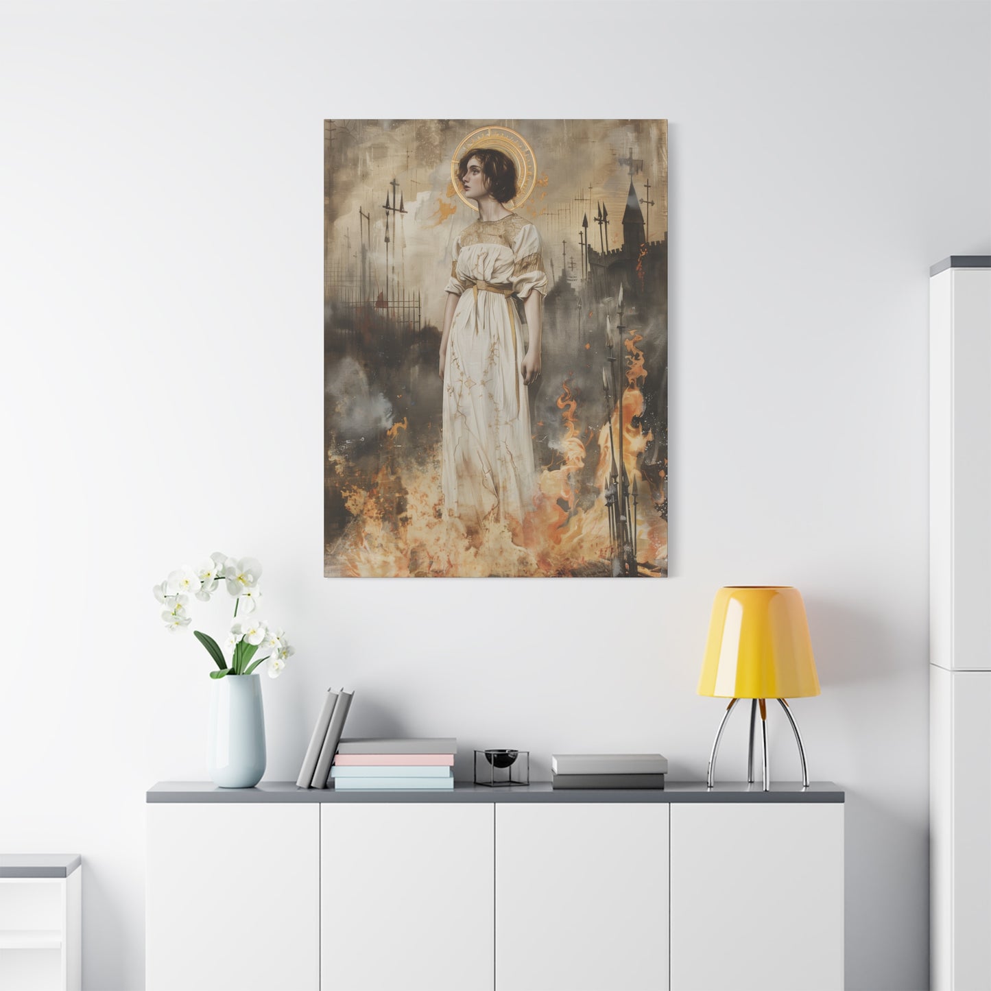 Saint Joan of Arc - Museum Wrapped Canvas - Sanctified Souls Print - Religious Art for your Home