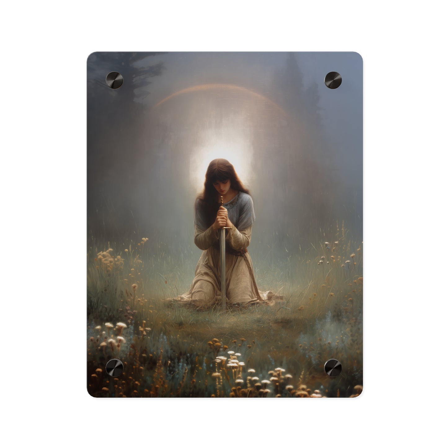 Saint Joan of Arc Wall Art Panel - Ready to Hang Acrylic Print - Catholic Saint Art - Patron Saint Print - No Frame needed