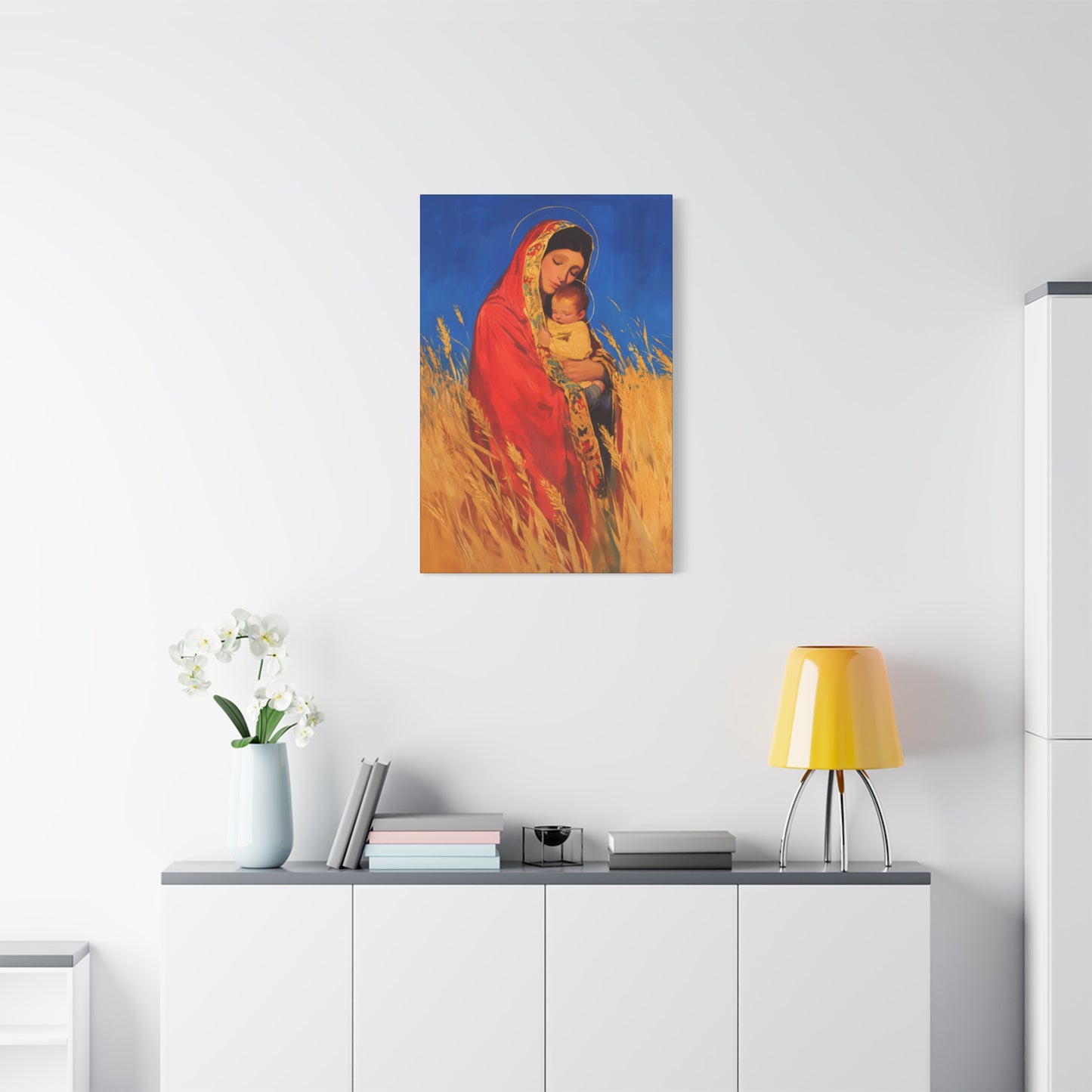 Our Lady of the Harvest - Multiple Sizes - Catholic Home art - Museum Wrapped Canvas - Sanctified Souls Print