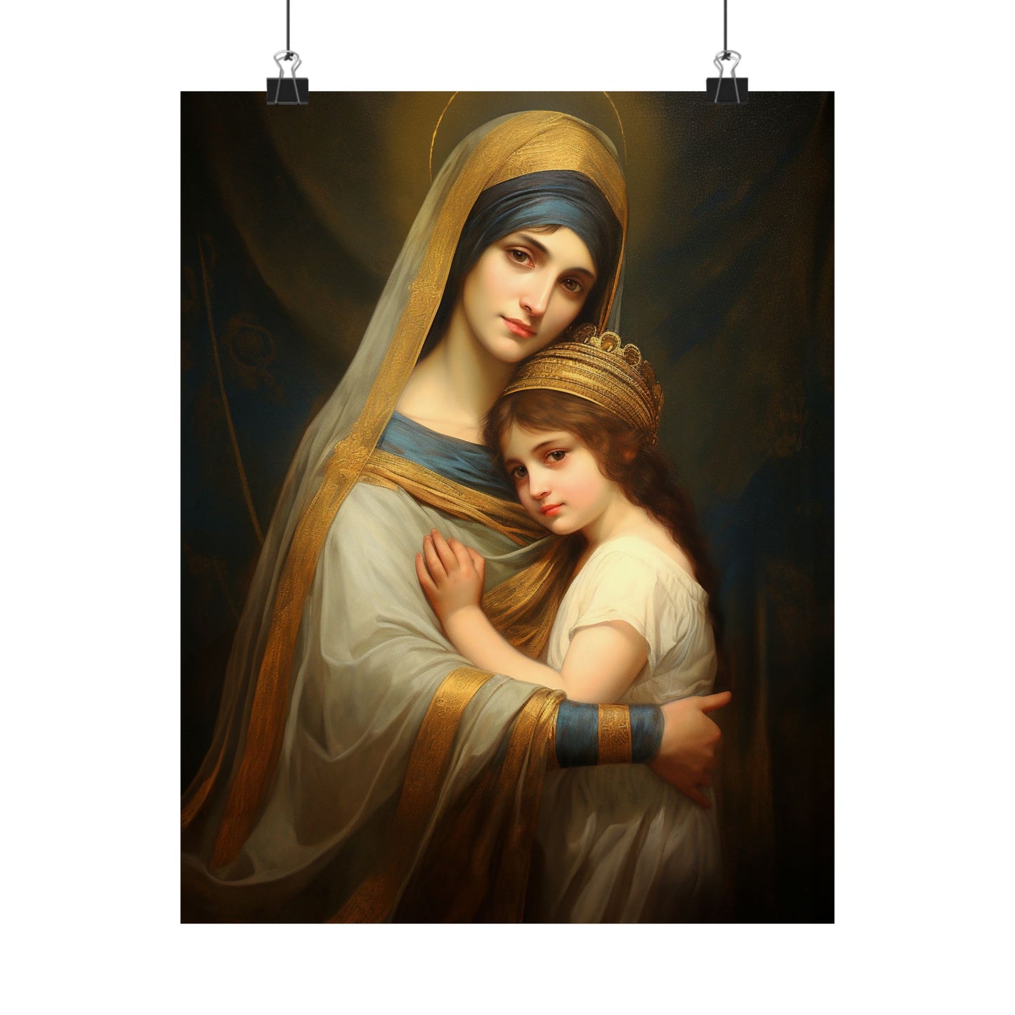 Saint Anne mother to Mary the Blessed Virgin - Sanctified Souls Print - Multiple Sizes - Premium Matte Vertical Posters