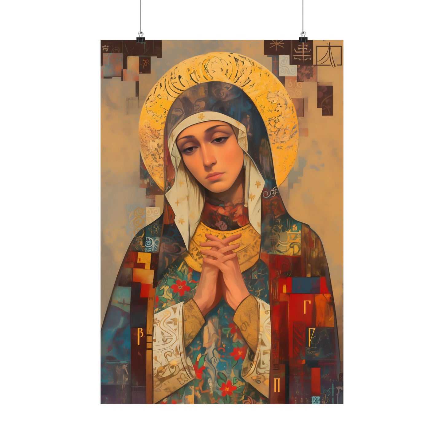 Virgin Mary - Holy Mother of Grace Poster Print - Sanctified Souls Print - Multiple Sizes - Premium Posters - Catholic Art