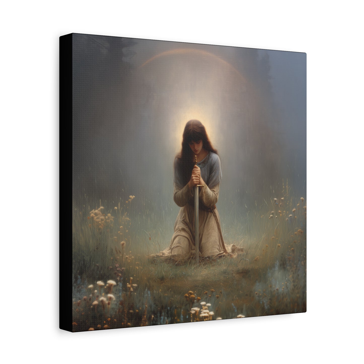 Saint Joan of Arc - Museum Wrapped Canvas - Sanctified Souls Print - Religious Art for your Home - Catholic Patron Saint Art