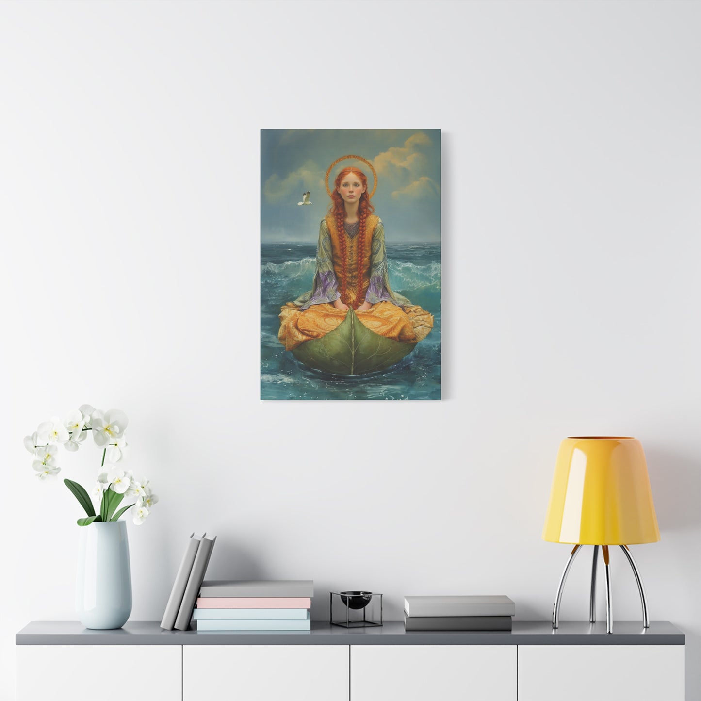 Saint Ia of Cornwall - Museum Wrapped Canvas - Sanctified Souls Print - Religious Art for your Home