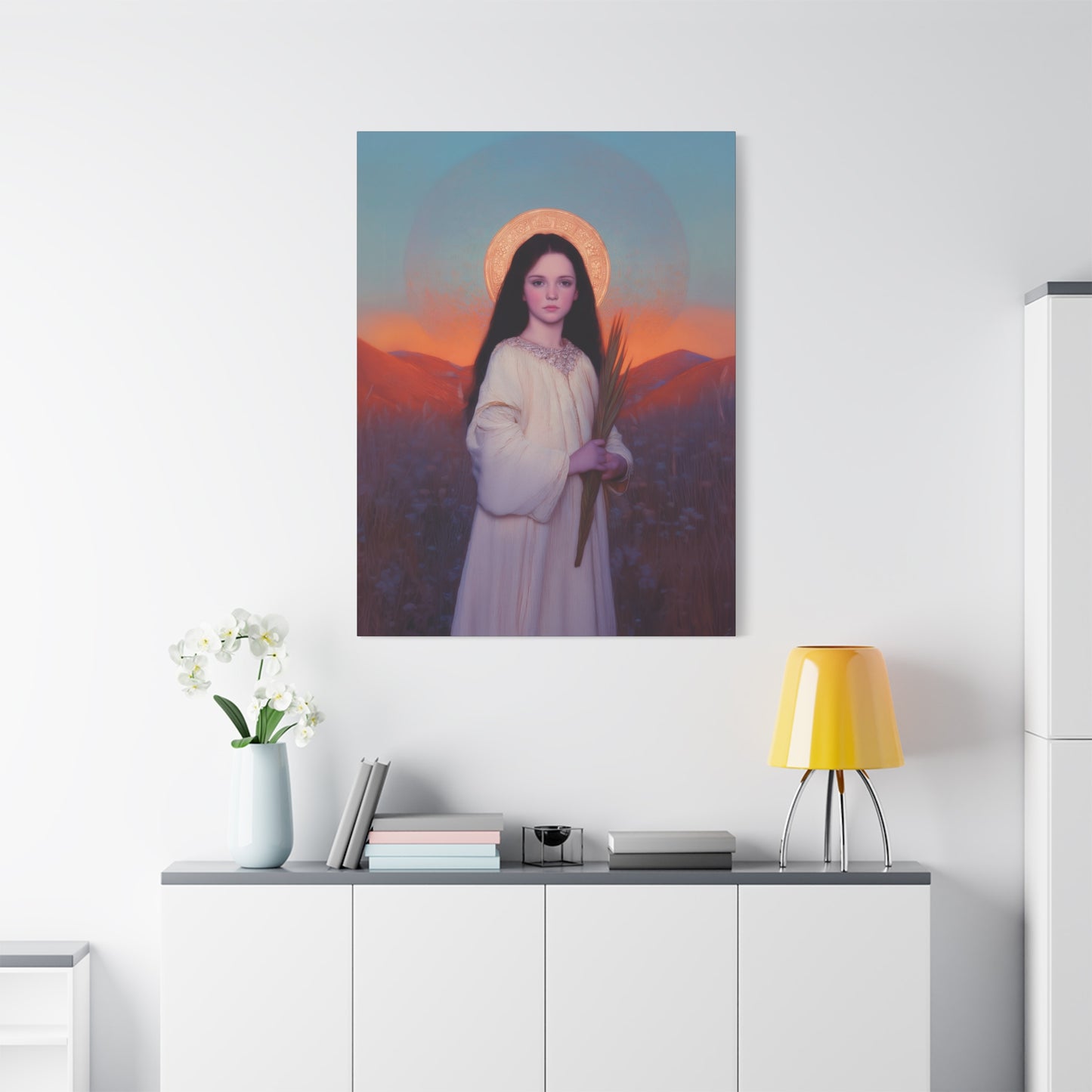 Saint Hope - Multiple Sizes - Catholic Home art - Museum Wrapped Canvas - Sanctified Souls Print - Martyr Saint
