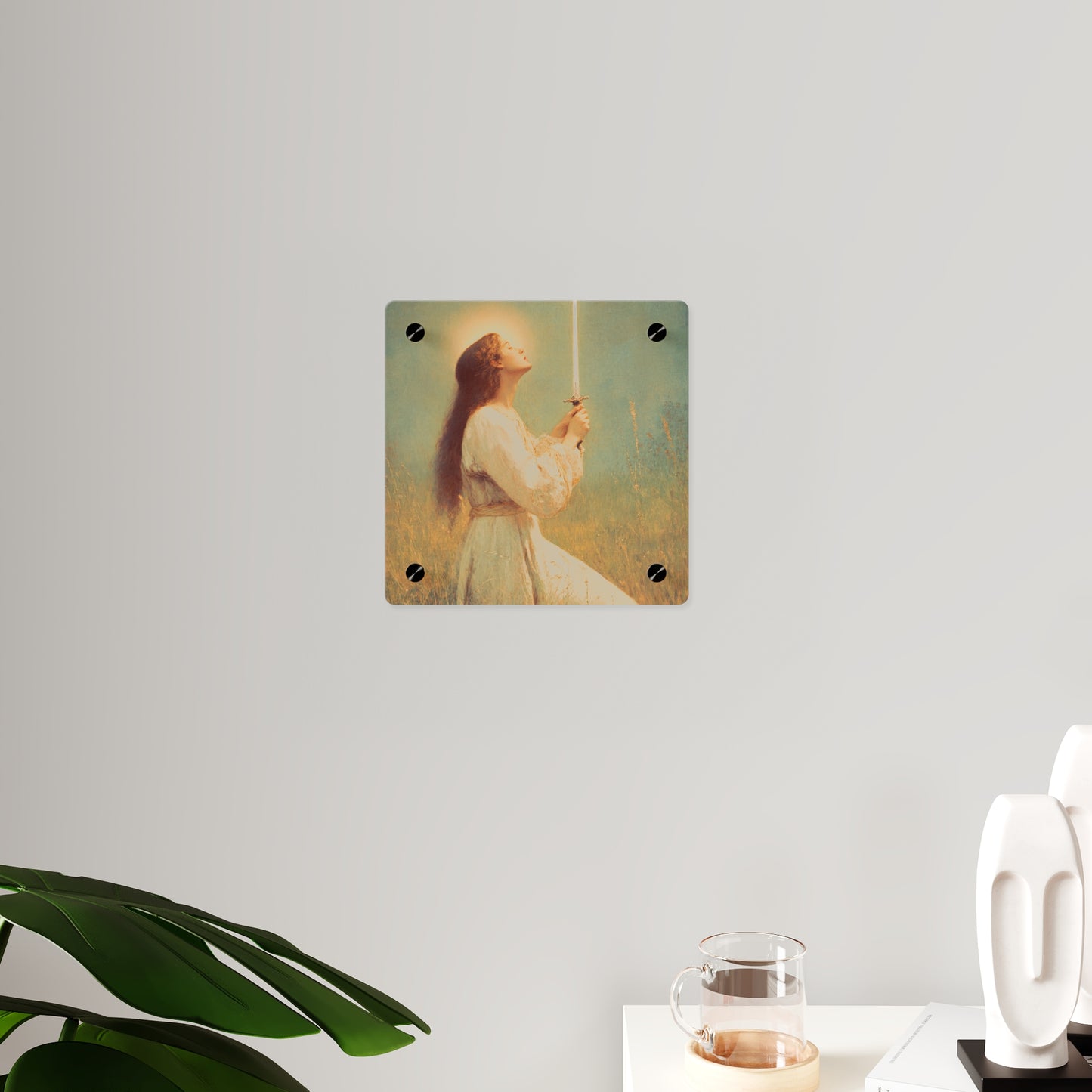 Saint Joan of Arc Wall Art Panel - Ready to Hang Acrylic Print - Catholic Saint Art - Patron Saint Print - No Frame needed