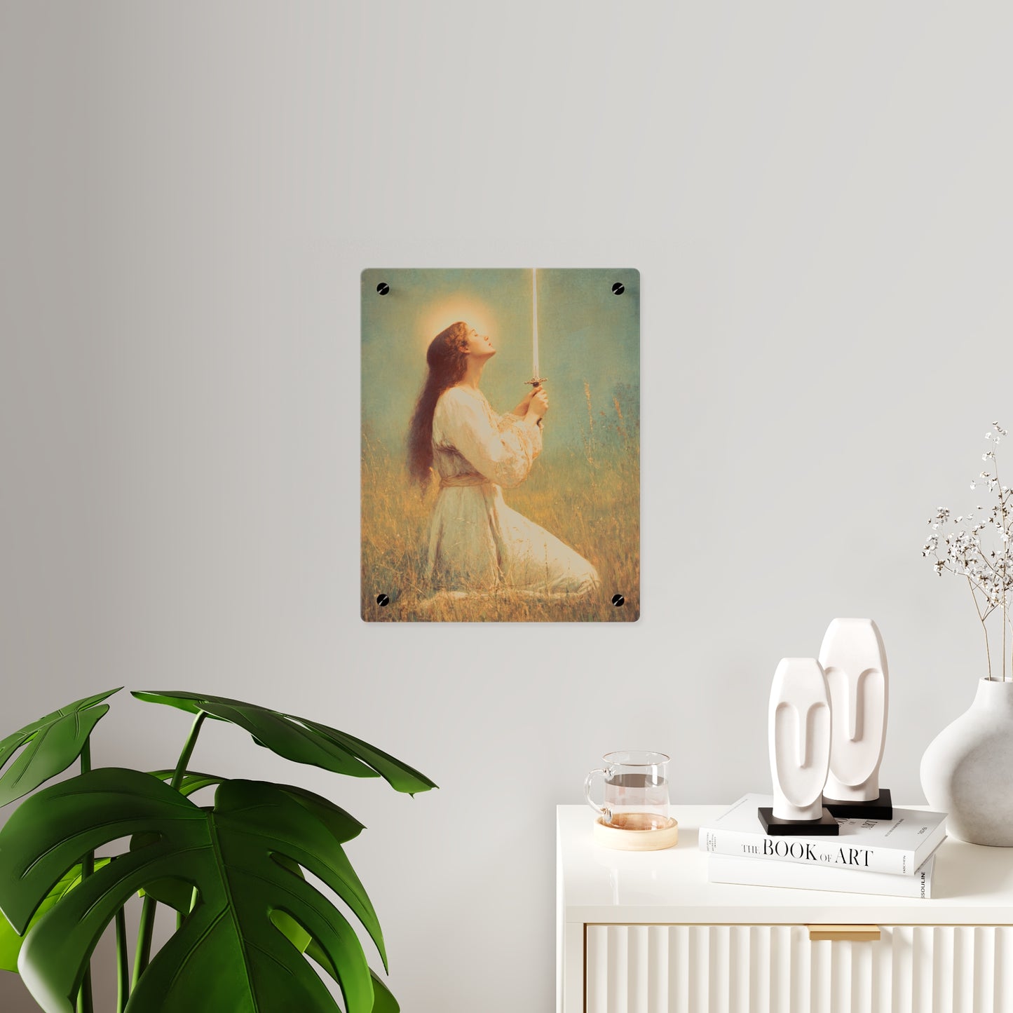 Saint Joan of Arc Wall Art Panel - Ready to Hang Acrylic Print - Catholic Saint Art - Patron Saint Print - No Frame needed