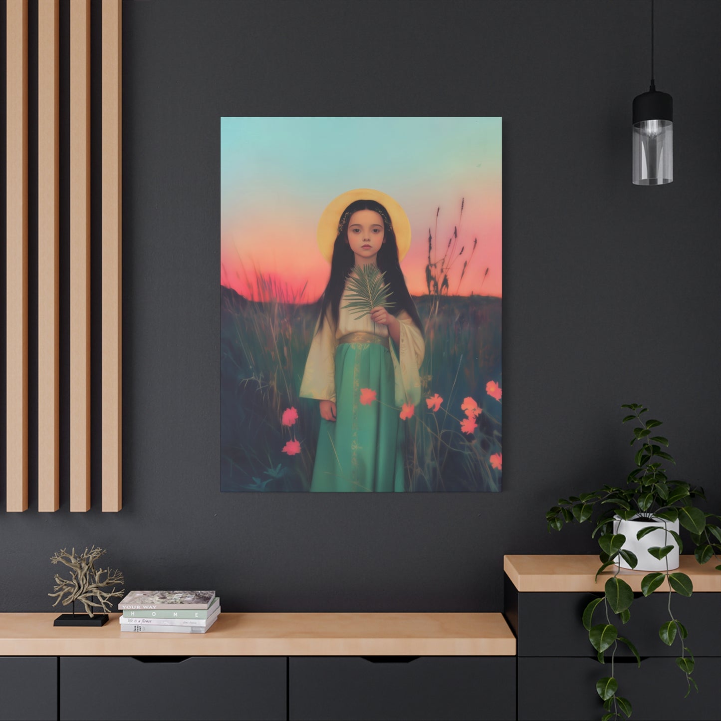 Saint Charity - Multiple Sizes - Catholic Home art - Museum Wrapped Canvas - Sanctified Souls Print - Martyr Saint