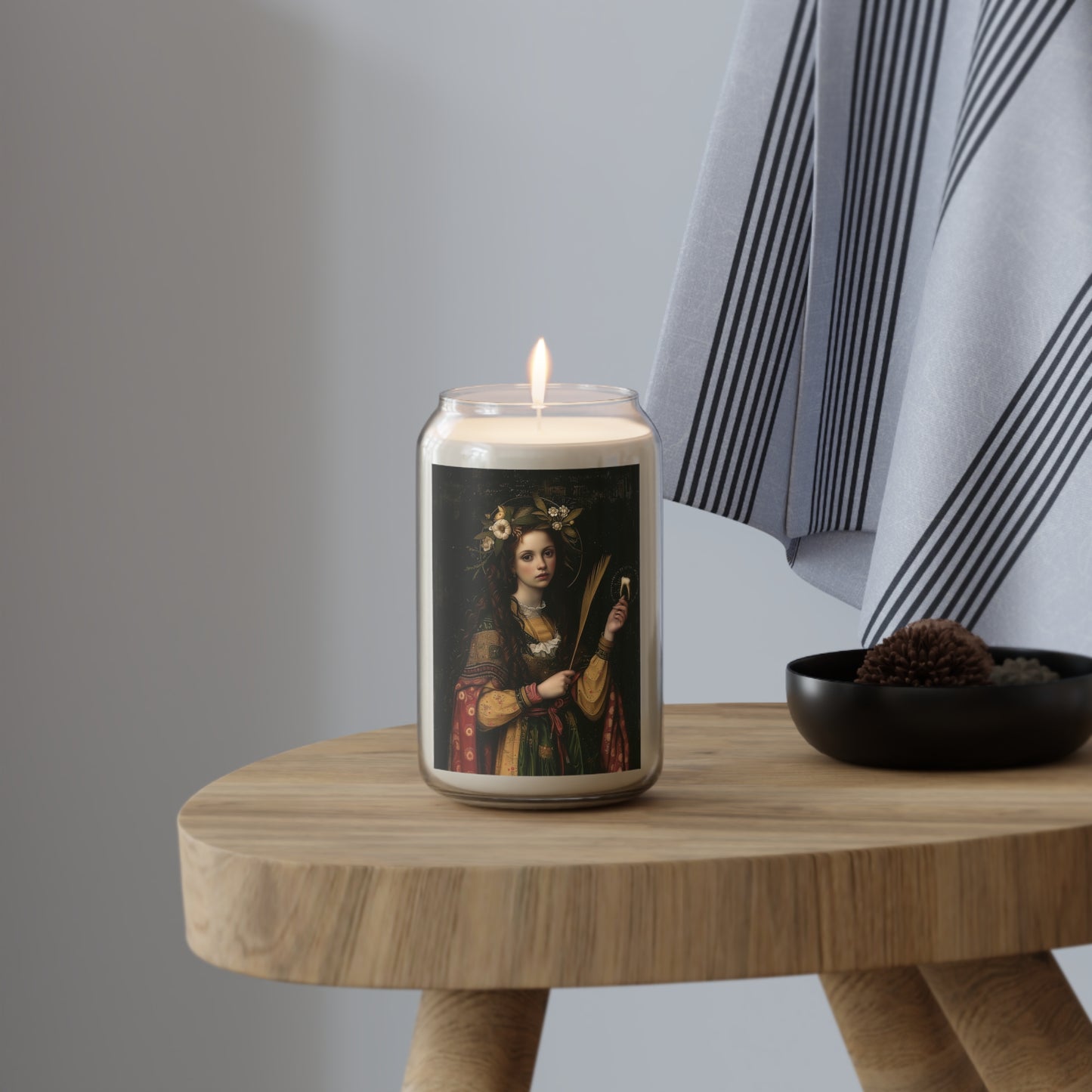 Saint Apollonia - Scented Prayer Candle, 13.75oz - Candle - Catholic Art - prayer room Scented Candle - Religious gift