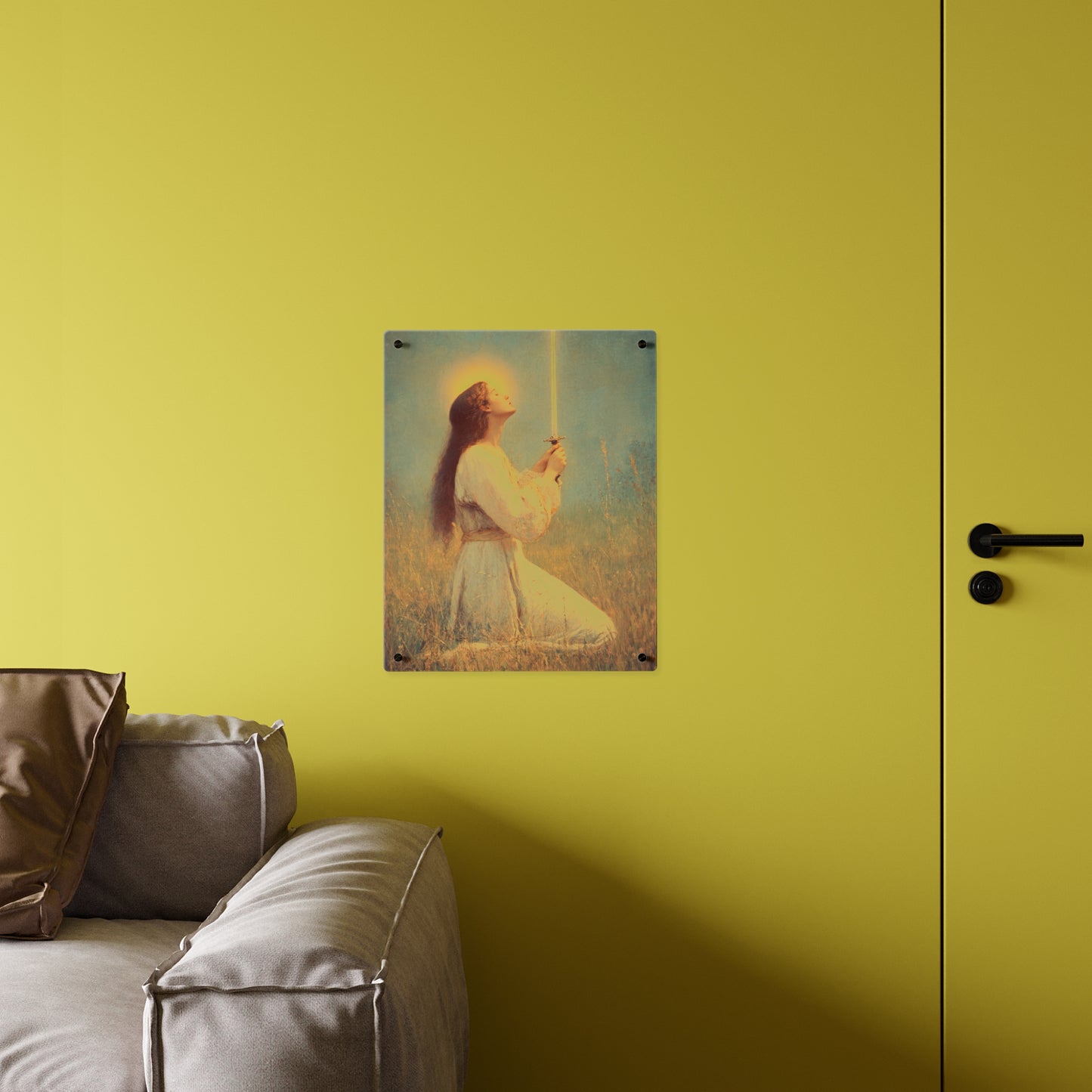 Saint Joan of Arc Wall Art Panel - Ready to Hang Acrylic Print - Catholic Saint Art - Patron Saint Print - No Frame needed