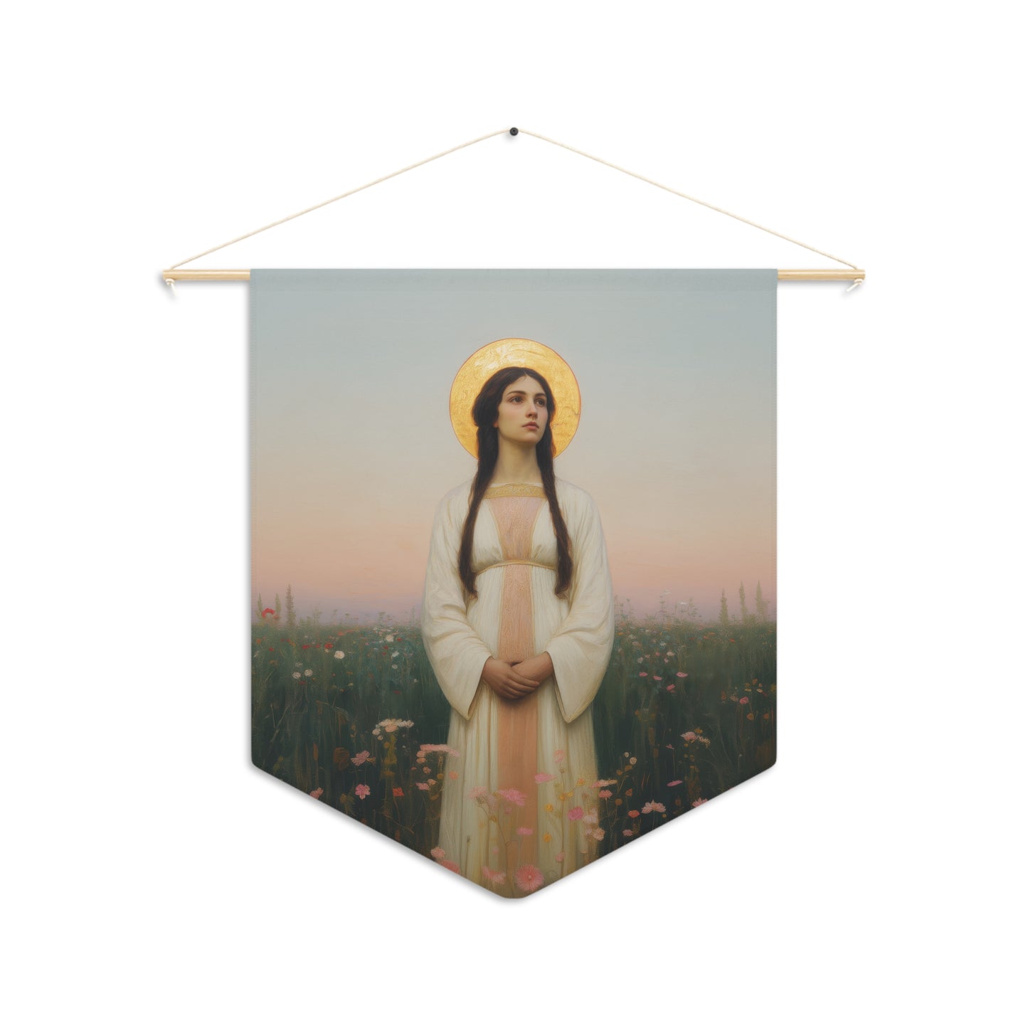 Saint Sabina Pennant / Banner / Wall Hanging - Prayer room art - 18" x 21" - Catholic - Large Banner