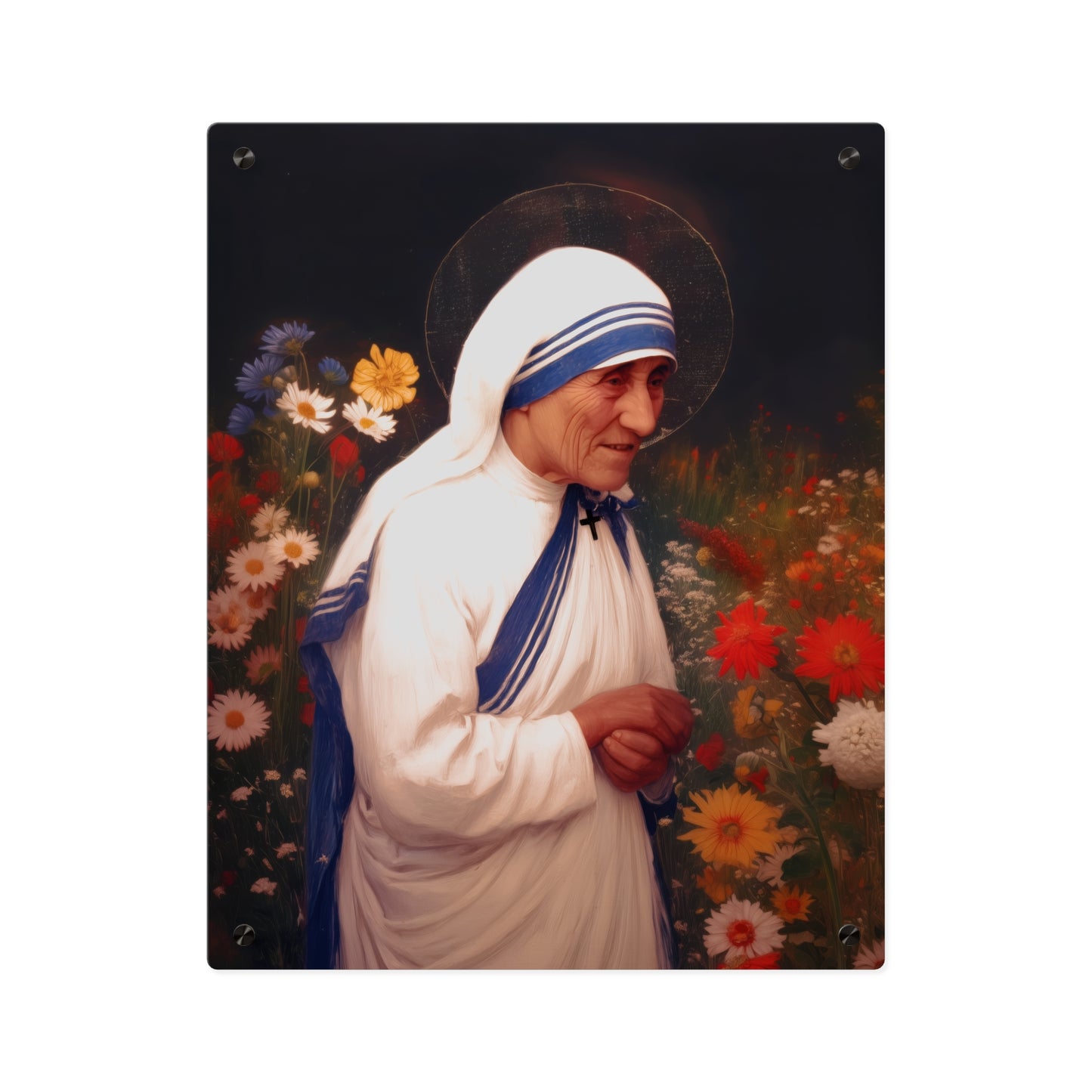 Saint Teresa of Calcutta Wall Art Panel - Ready to Hang Acrylic Print - Catholic Saint Art - Patron Saint Print - No Frame needed