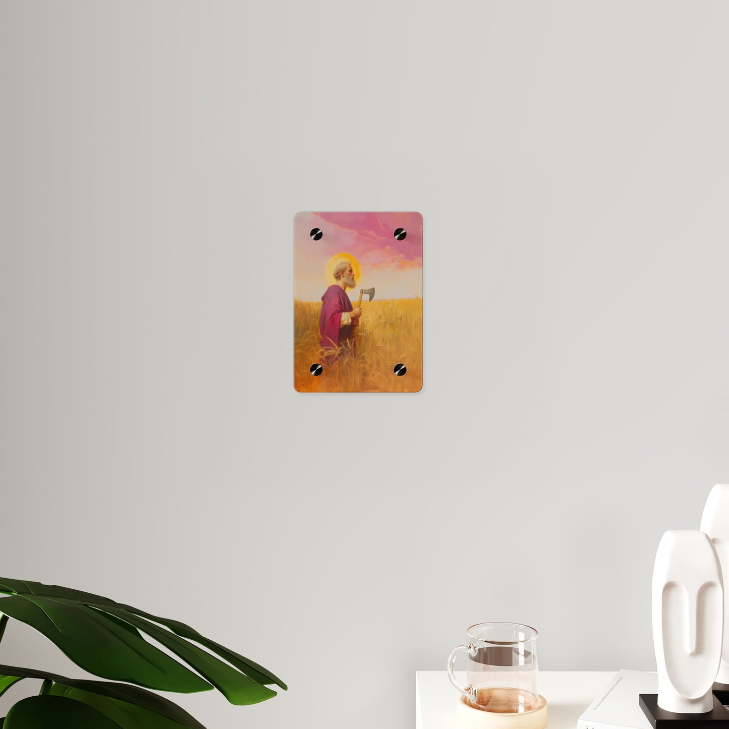 Saint Matthias Wall Art Panel - Ready to Hang Acrylic Print - Catholic Saint Art - Patron Saint Print - No Frame needed