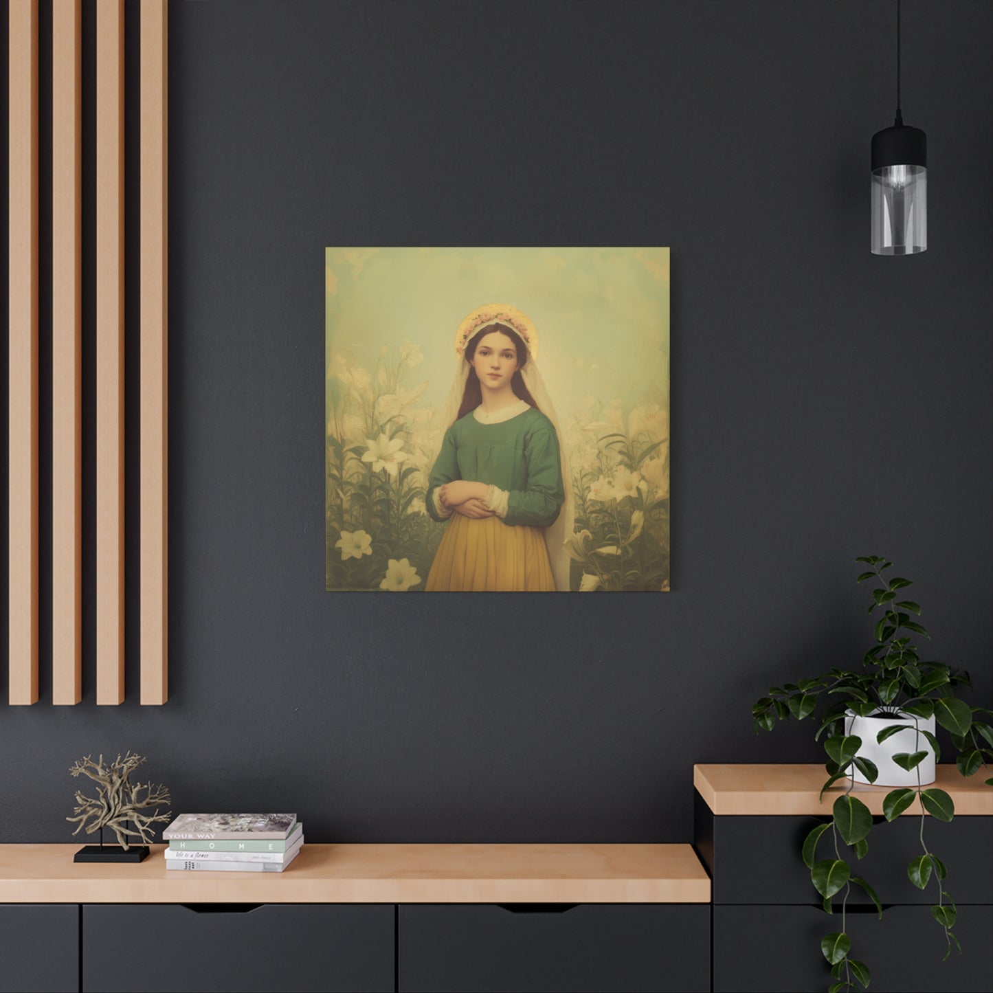 Saint Maria Goretti - Museum Wrapped Canvas - Sanctified Souls Print - Religious Art for your Home - Catholic Patron Saint Art