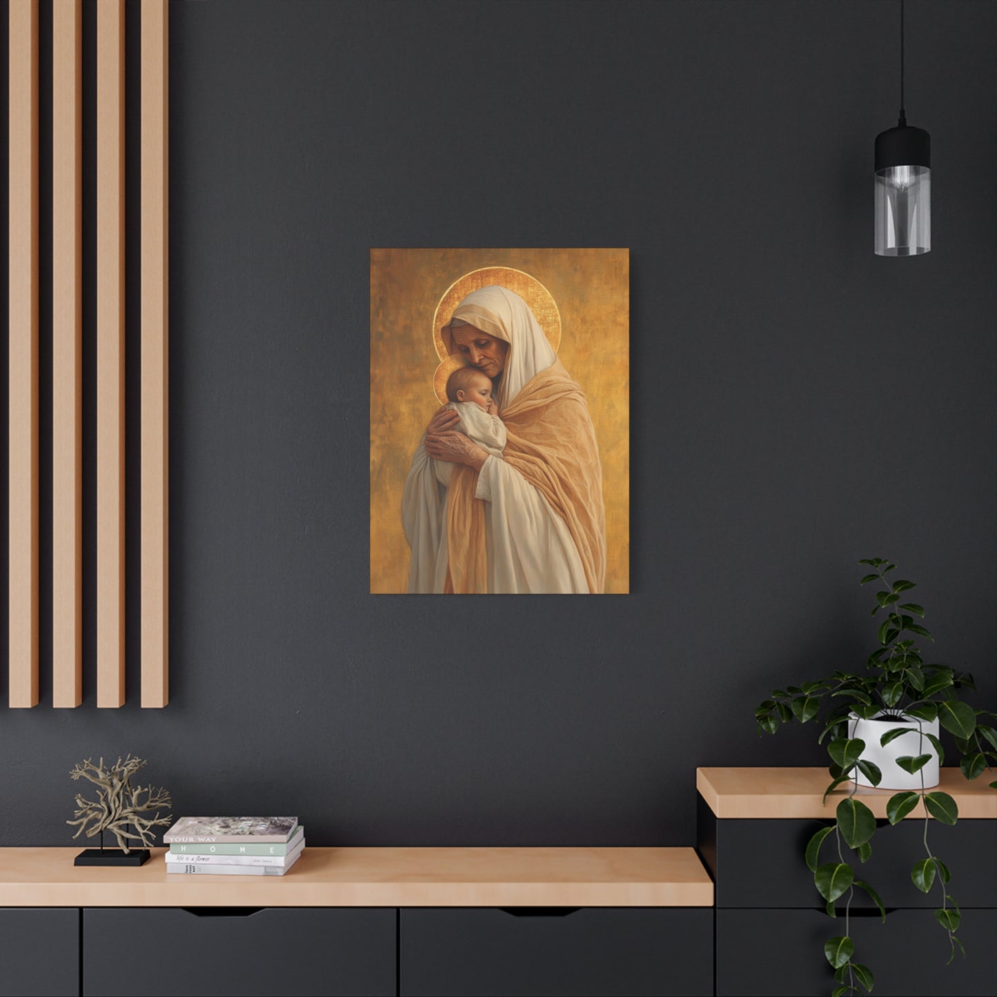 Saint Anna the Prophetess - Museum Wrapped Canvas - Print - Religious Art for your Home - Christian print - Prayer Room Art - Catholic