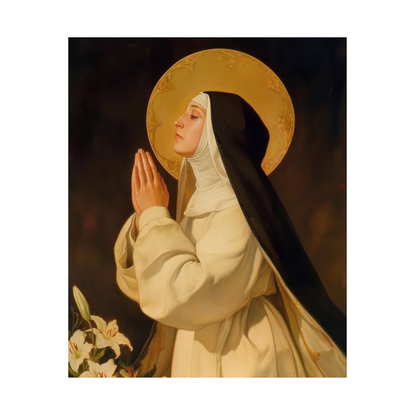 Saint Lutgardis Poster Print - Sanctified Souls Print - Multiple Sizes - Premium Posters - Catholic Art for your home