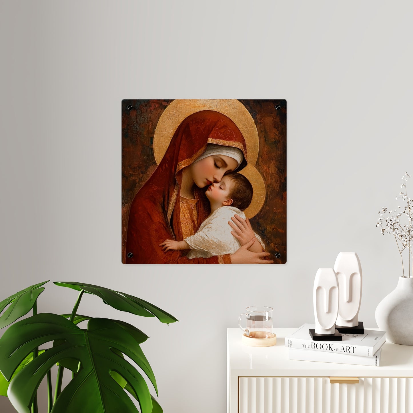 Our Lady of Tenderness - Mother Mary and the Christ Child - Marian Art - Wall Art Panel - Ready to Hang Acrylic Print - Catholic Art
