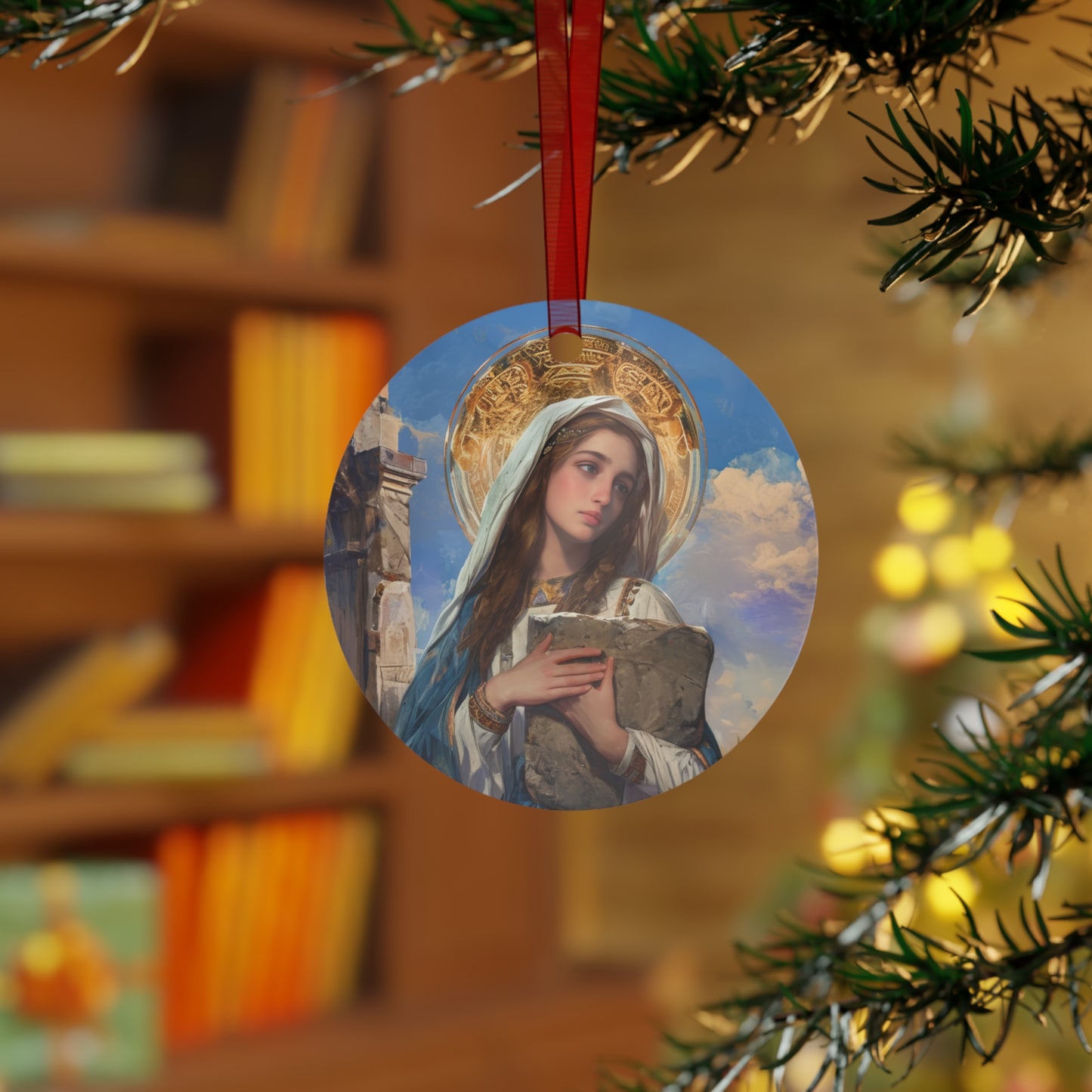 Saint Euphrasia of Constantinople Ornament - Religious Holiday Christmas Ornament and Keepsake - Double sided Keepsake Religious Ornament