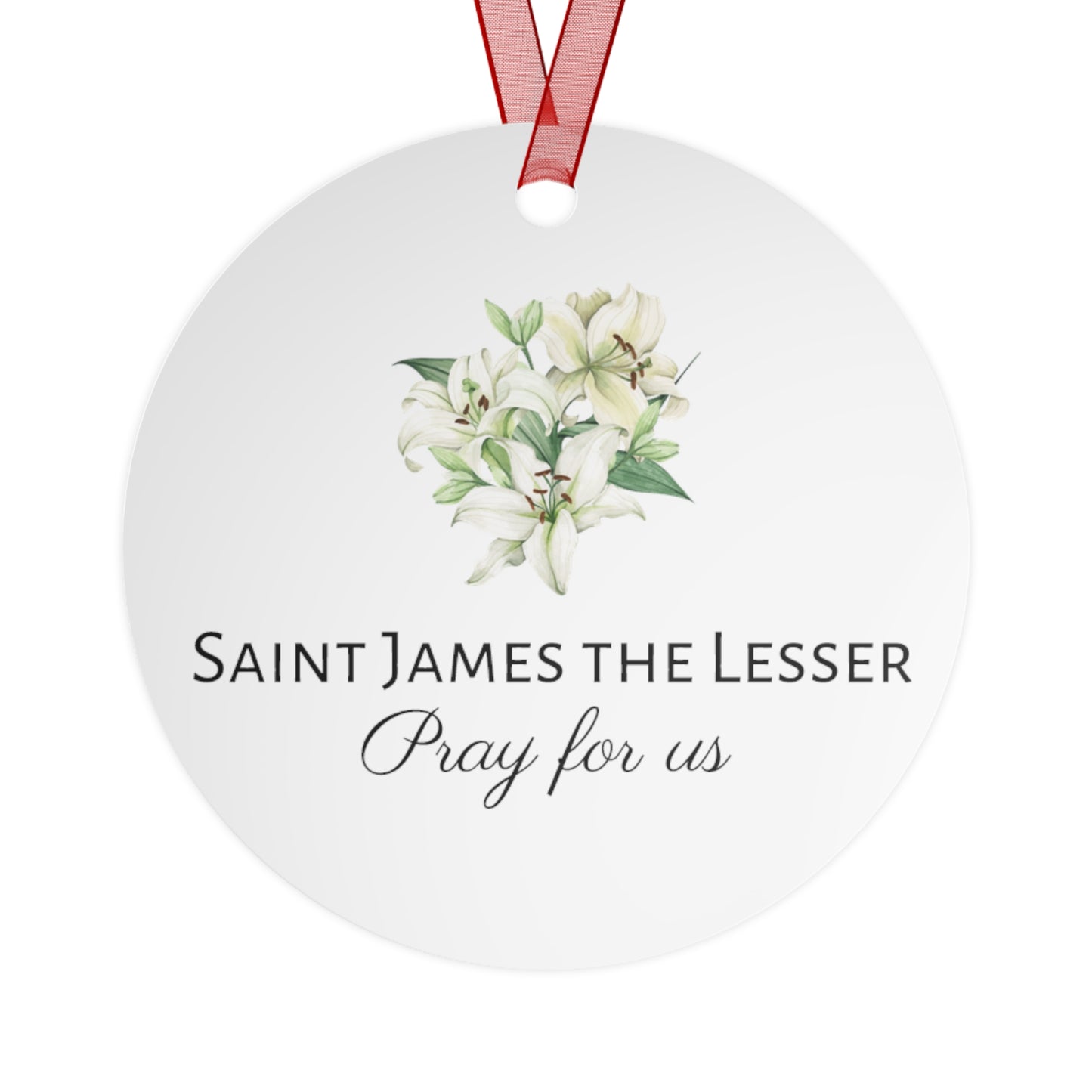 Saint James the Lesser Metal Ornament - Religious Holiday Christmas Ornament and Keepsake - Prayer Ornament