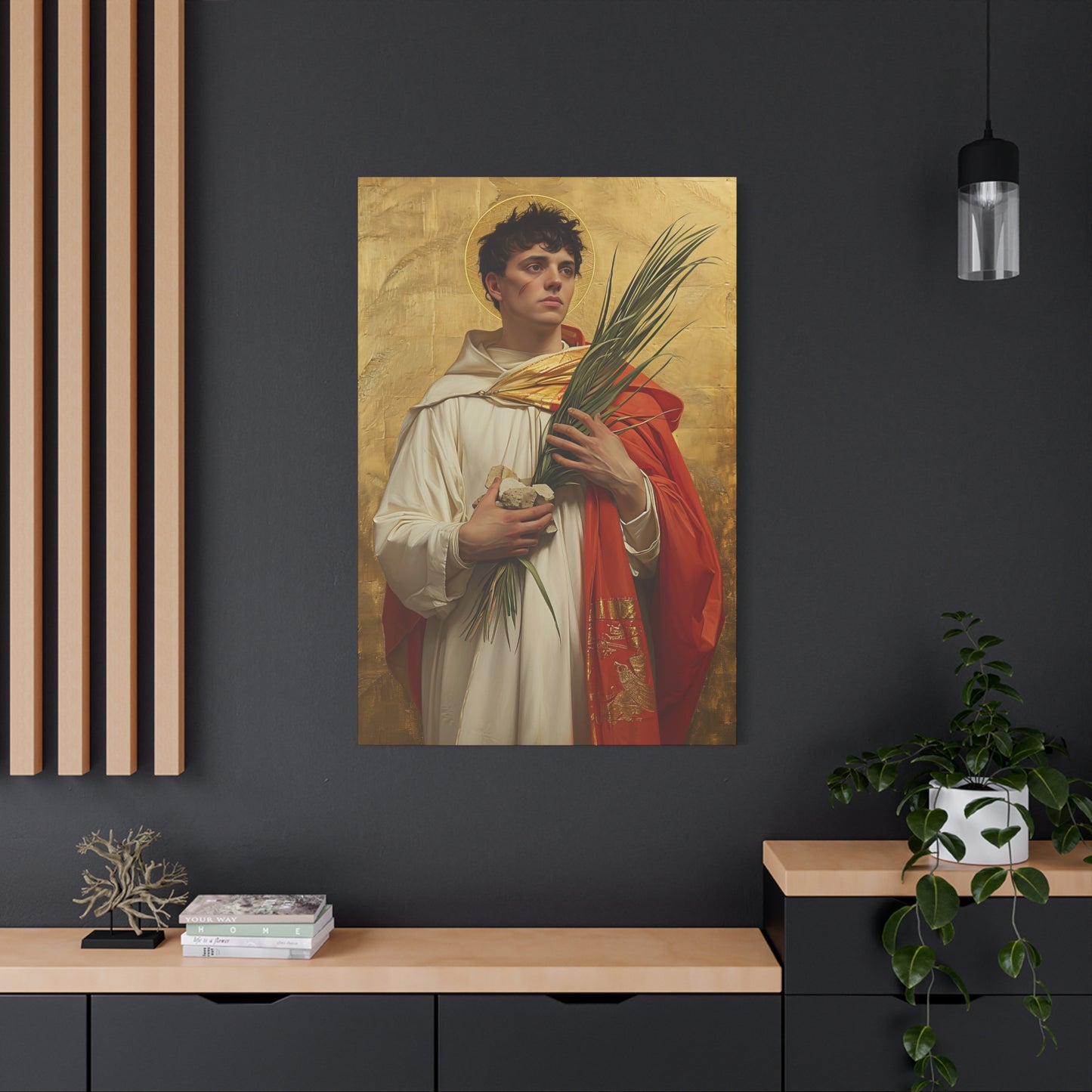 Saint Stephen - Museum Wrapped Canvas - Sanctified Souls Print - Religious Art for your Home