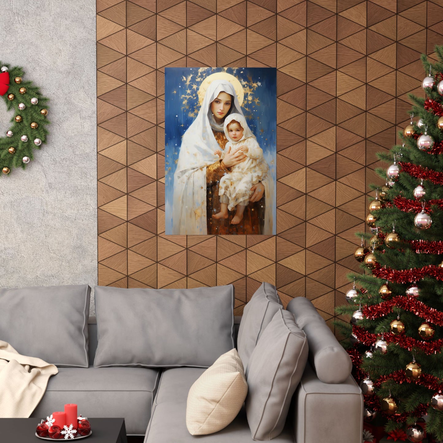 Divine Frost - Our Lady of the Snows Print - Sanctified Souls Print - Multiple Sizes - Premium Matte Vertical Posters