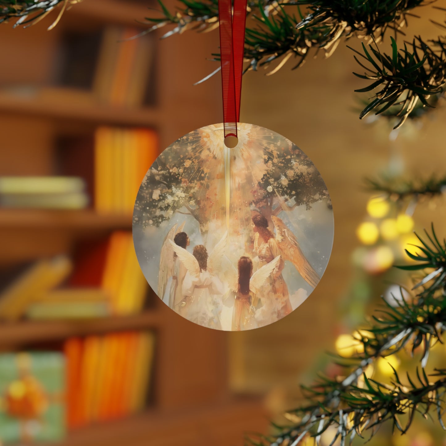 The Watchers of the First Dawn - Guardians of Eden - Metal Ornament - Religious Holiday Christmas Ornament and Keepsake