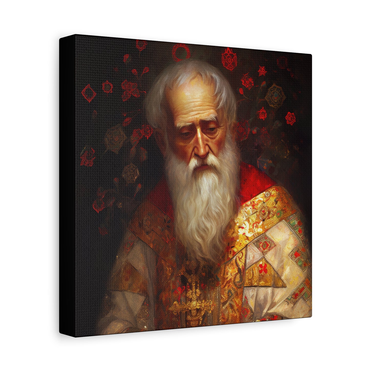 Saint Nicholas - Museum Wrapped Canvas - Sanctified Souls Print - Religious Art for your Home - Father Christmas - Catholic Christmas