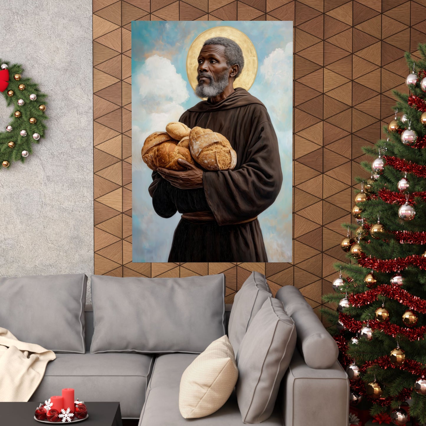 Saint Benedict the Moor - Sanctified Souls Print - Multiple Sizes - Premium Matte Vertical Posters - Catholic Fine Art Print
