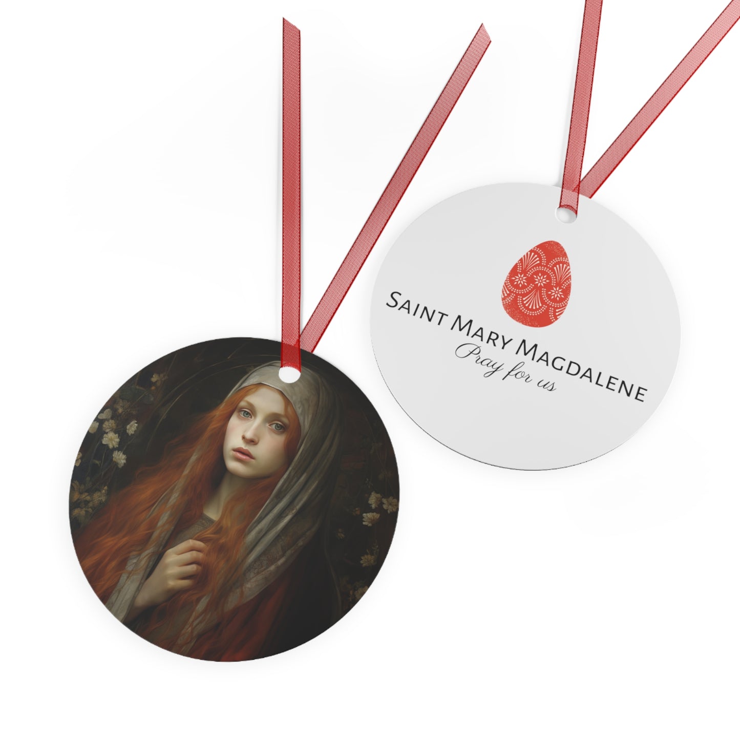 Path to Enlightenment- Mary Magdalene's Awakening Metal Ornament - Religious Holiday Christmas Ornament and Keepsake - Prayer Ornament