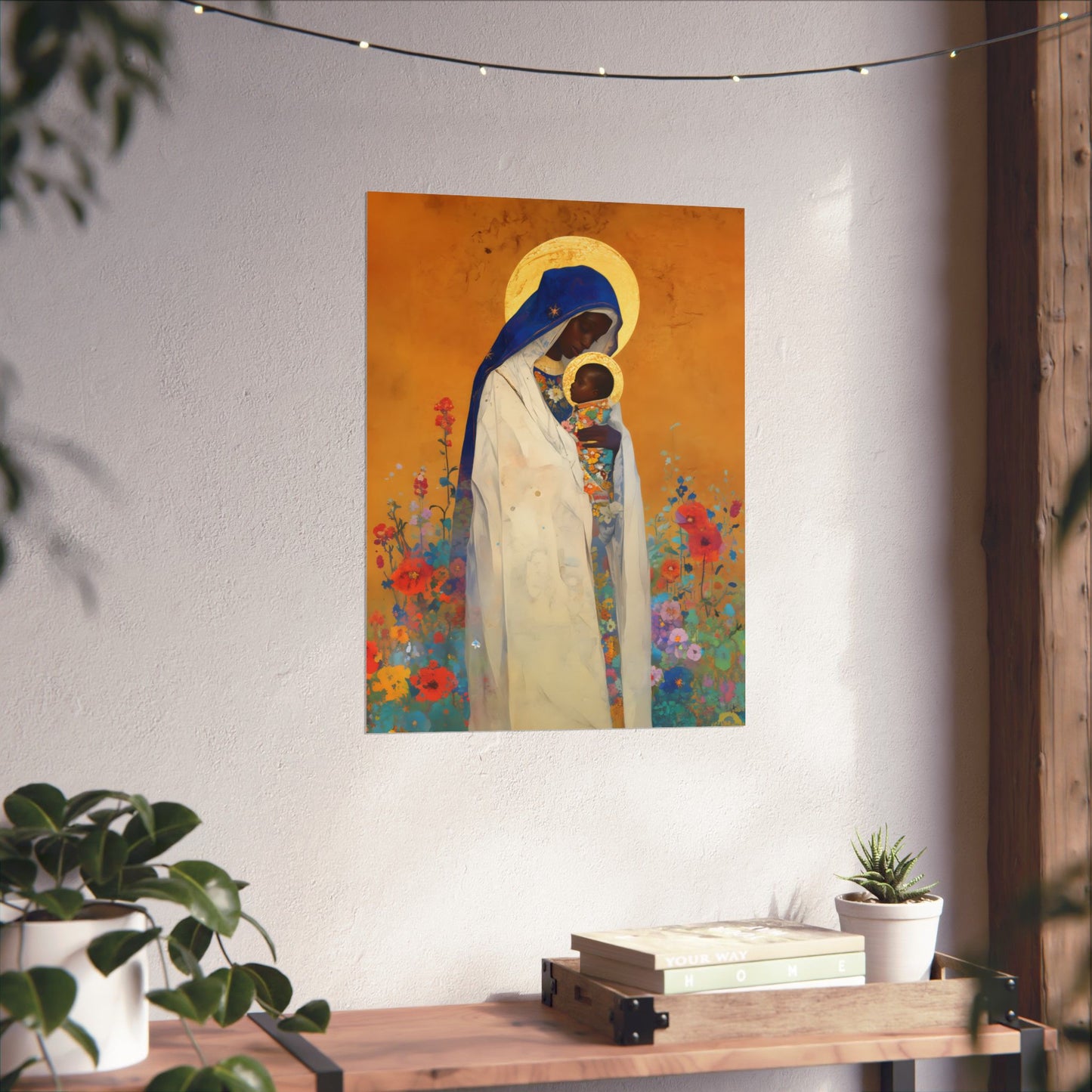 The Divine Embrace- Our Lady of Kibeho's Love - Sanctified Souls Print - Multiple Sizes - Premium Posters - Catholic Art - Christian