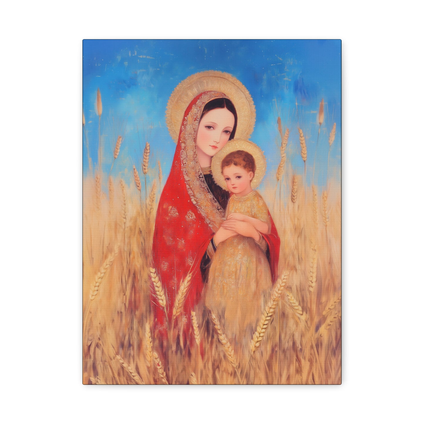 Our Lady of the Harvest - Multiple Sizes - Catholic Home art - Museum Wrapped Canvas - Sanctified Souls Print