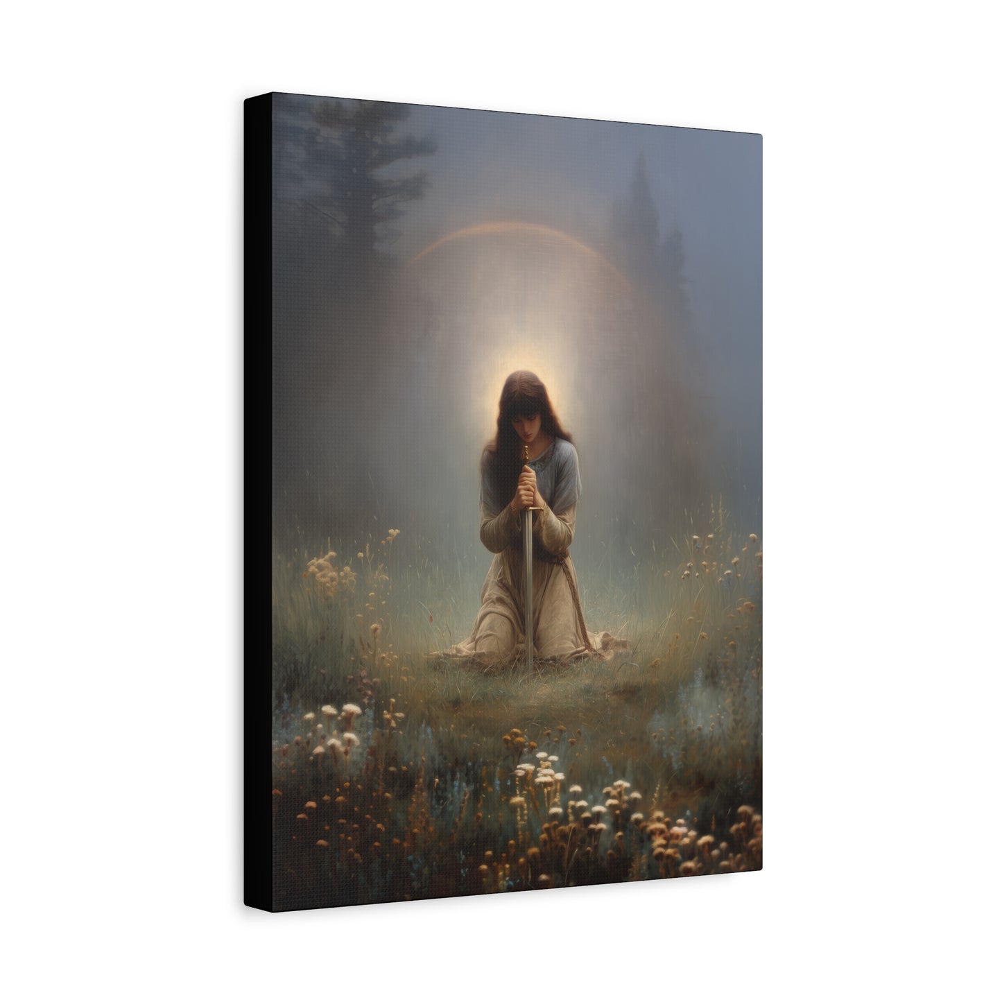 Saint Joan of Arc - Museum Wrapped Canvas - Sanctified Souls Print - Religious Art for your Home - Catholic Patron Saint Art