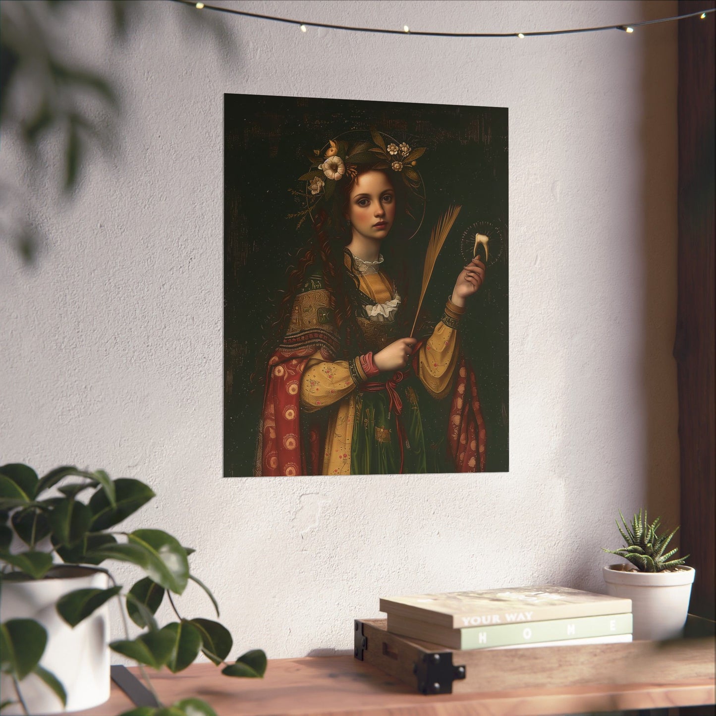 Saint Apollonia Poster Print - Sanctified Souls Print - Multiple Sizes - Premium Posters - Catholic Art for your home