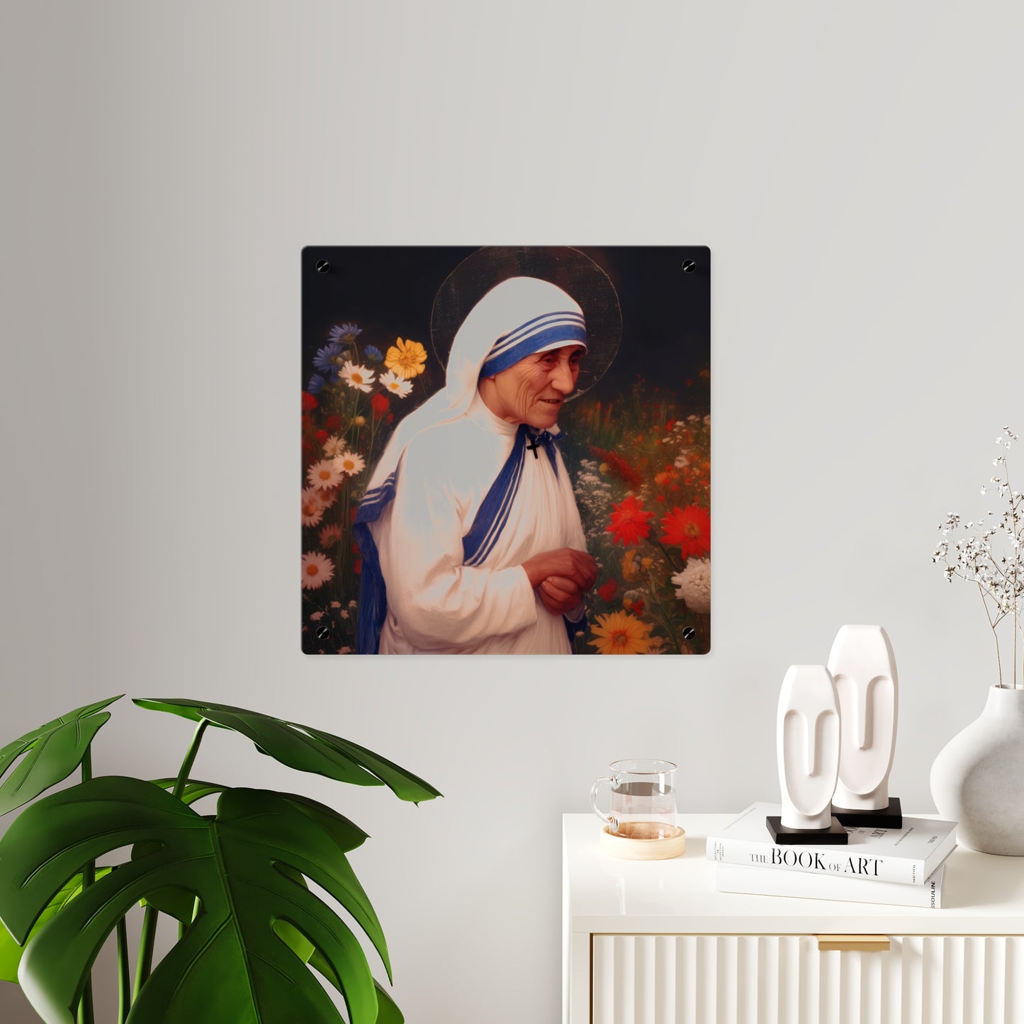 Saint Teresa of Calcutta Wall Art Panel - Ready to Hang Acrylic Print - Catholic Saint Art - Patron Saint Print - No Frame needed