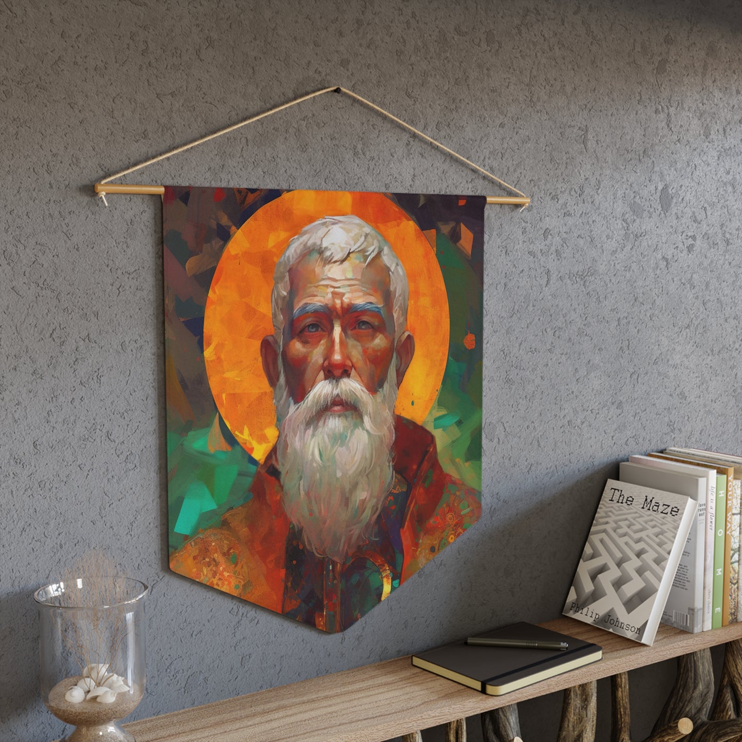 Saint Matthias Wall Banner / Wall Hanging / Pennant - Prayer room art - Catholic Home - Saint Art for your home - 18" x 21"