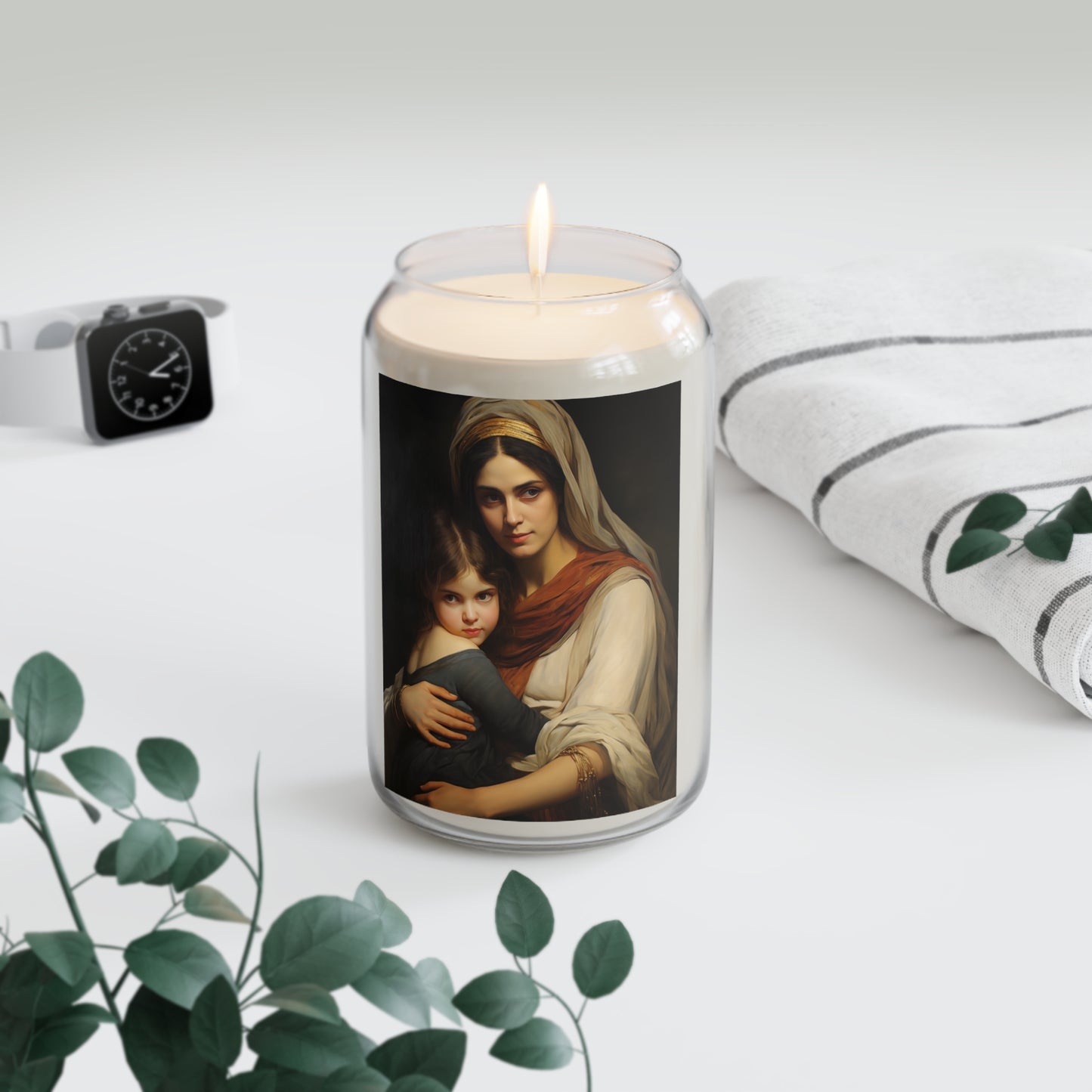 Saint Anne mother to Mary the Blessed Virgin - Scented Prayer Candle, 13.75oz - Tall Size - Religious Prayer Candle - Catholic Art