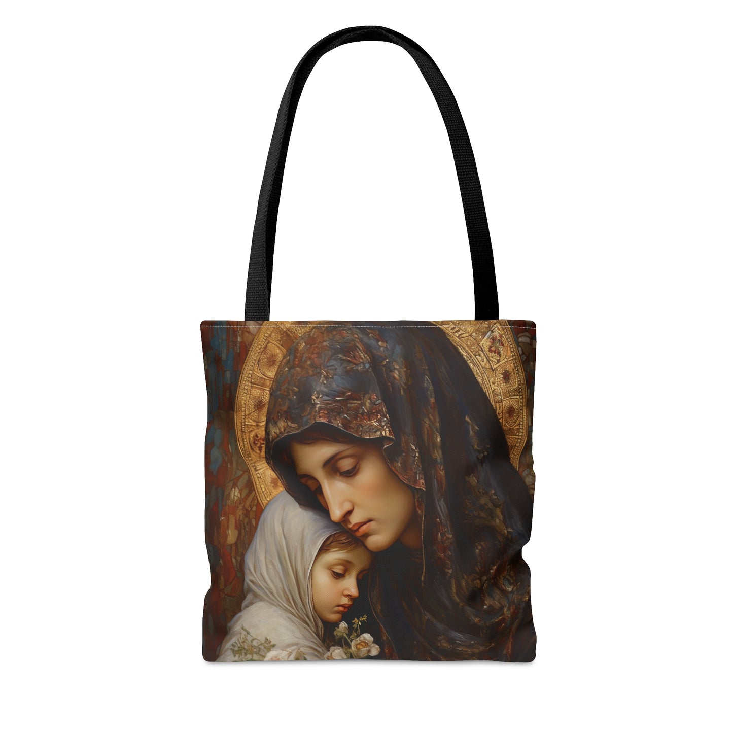 Mary, Mother of God - Protectress of Families Tote Bag - Large Medium Small Faith Art Bag - Catholic Faith Purse - Religious Carry All