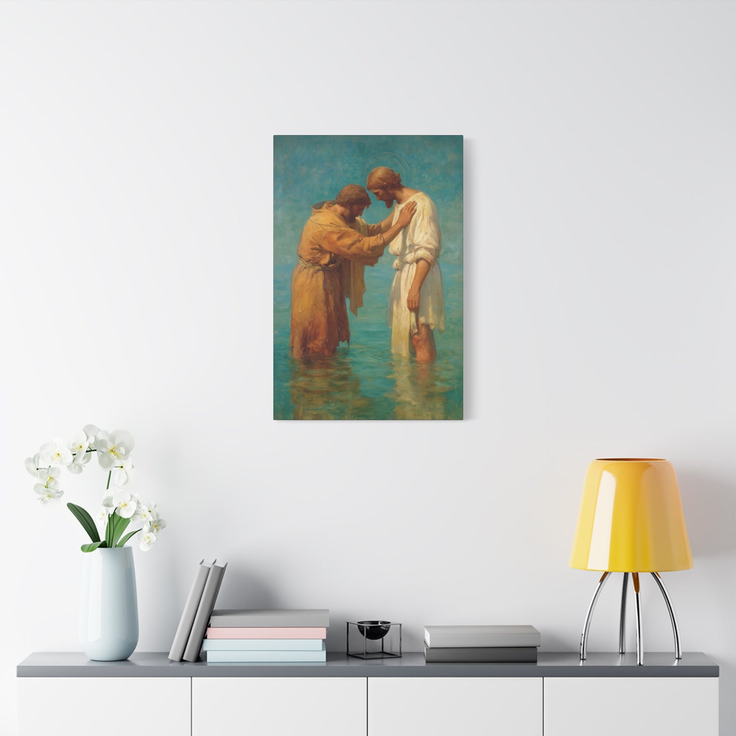 Saint John the Baptist, Servant of the Dawn - Museum Wrapped Canvas - Print - Religious Art for your Home - Christian print - Prayer Room