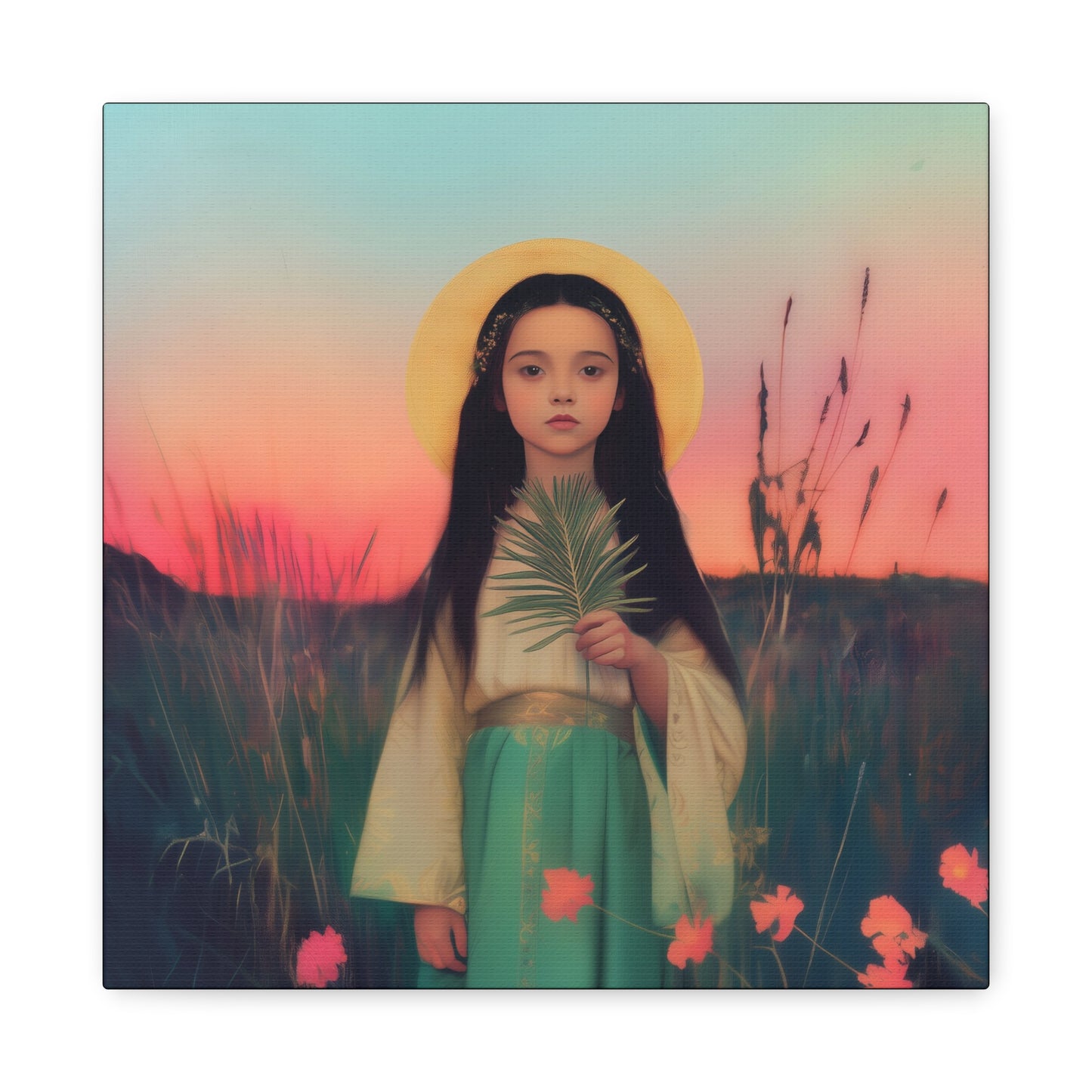 Saint Charity - Multiple Sizes - Catholic Home art - Museum Wrapped Canvas - Sanctified Souls Print - Martyr Saint