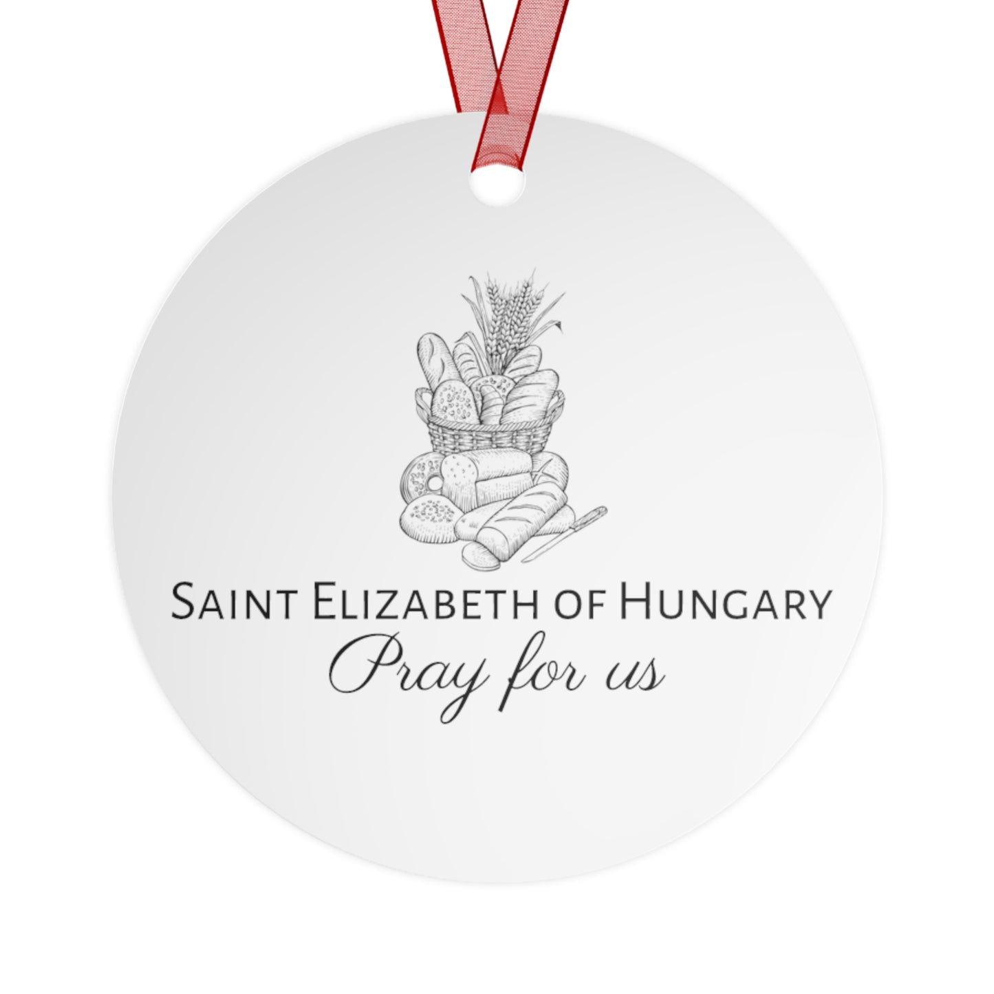 Saint Elizabeth of Hungary - Religious Holiday Christmas Ornament and Keepsake - Double sided Keepsake Religious Ornament