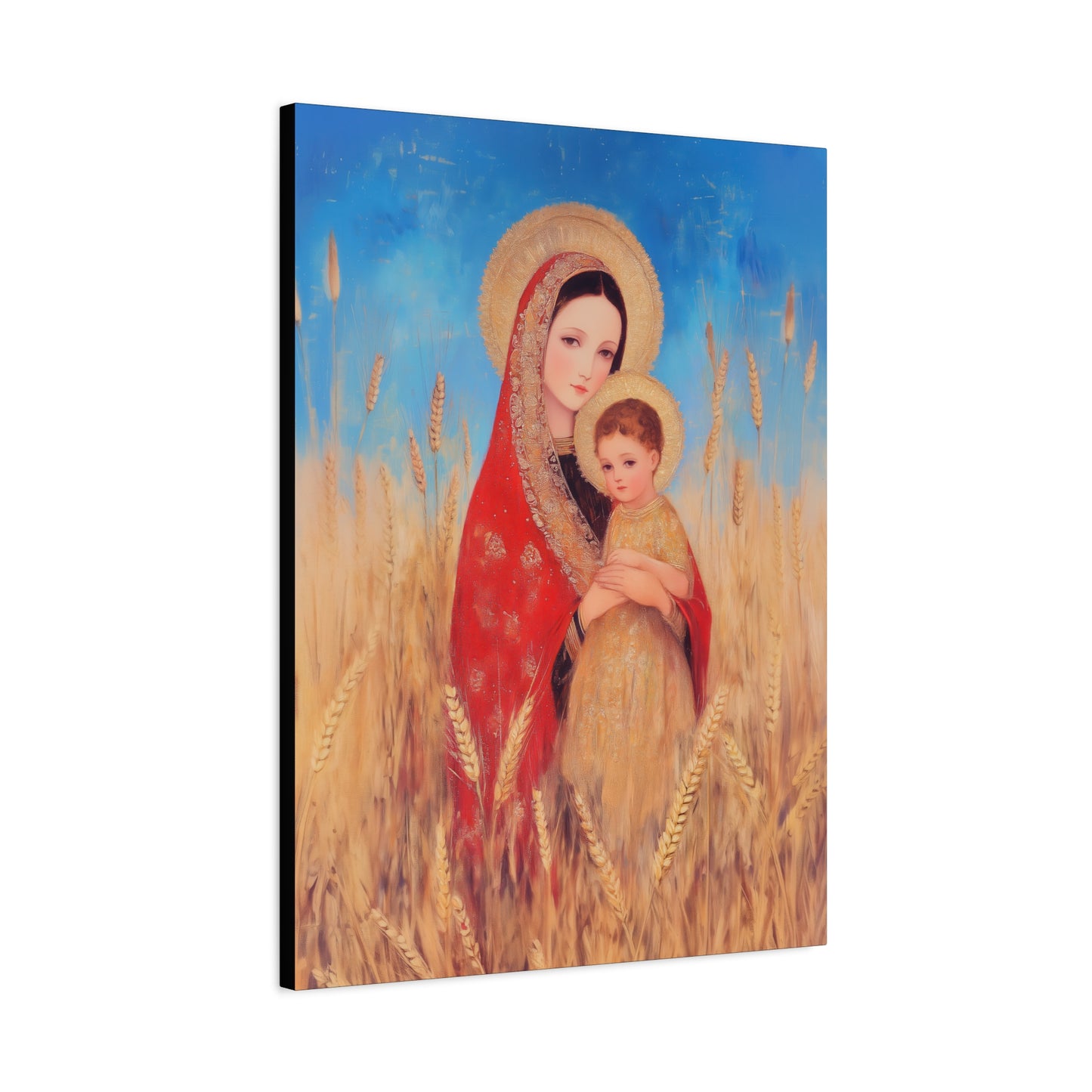 Our Lady of the Harvest - Multiple Sizes - Catholic Home art - Museum Wrapped Canvas - Sanctified Souls Print