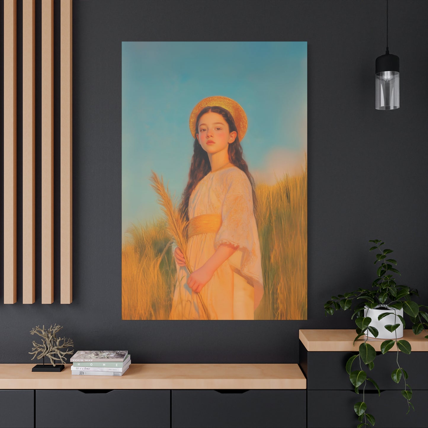Saint Faith - Multiple Sizes - Catholic Home art - Museum Wrapped Canvas - Sanctified Souls Print - Martyr Saint